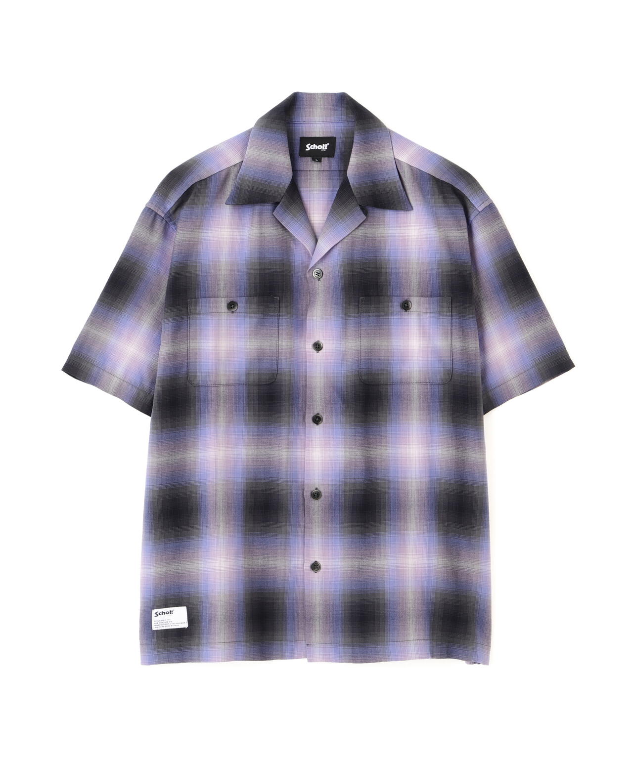 OMBRE SS SHIRT/オンブレ 半袖シャツ | Schott（ショット） ｜【公式