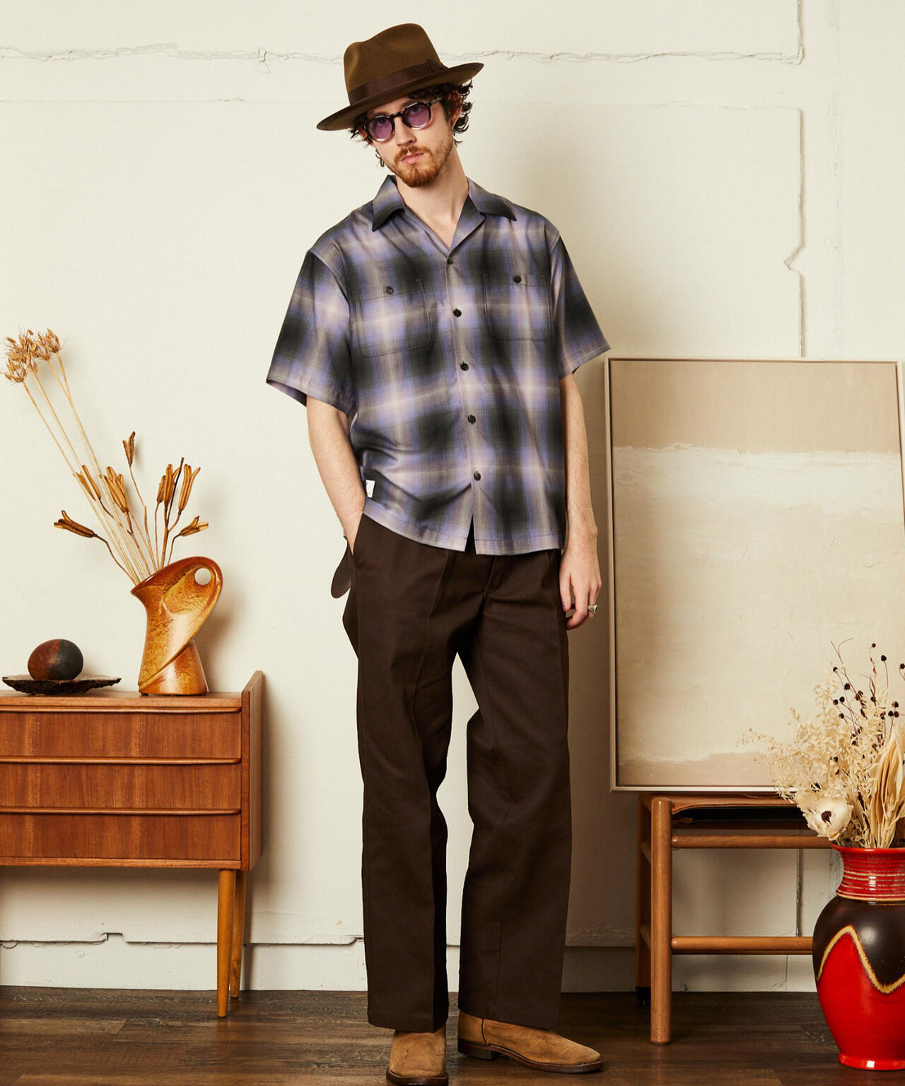 OMBRE SS SHIRT/オンブレ 半袖シャツ | Schott（ショット） ｜【公式