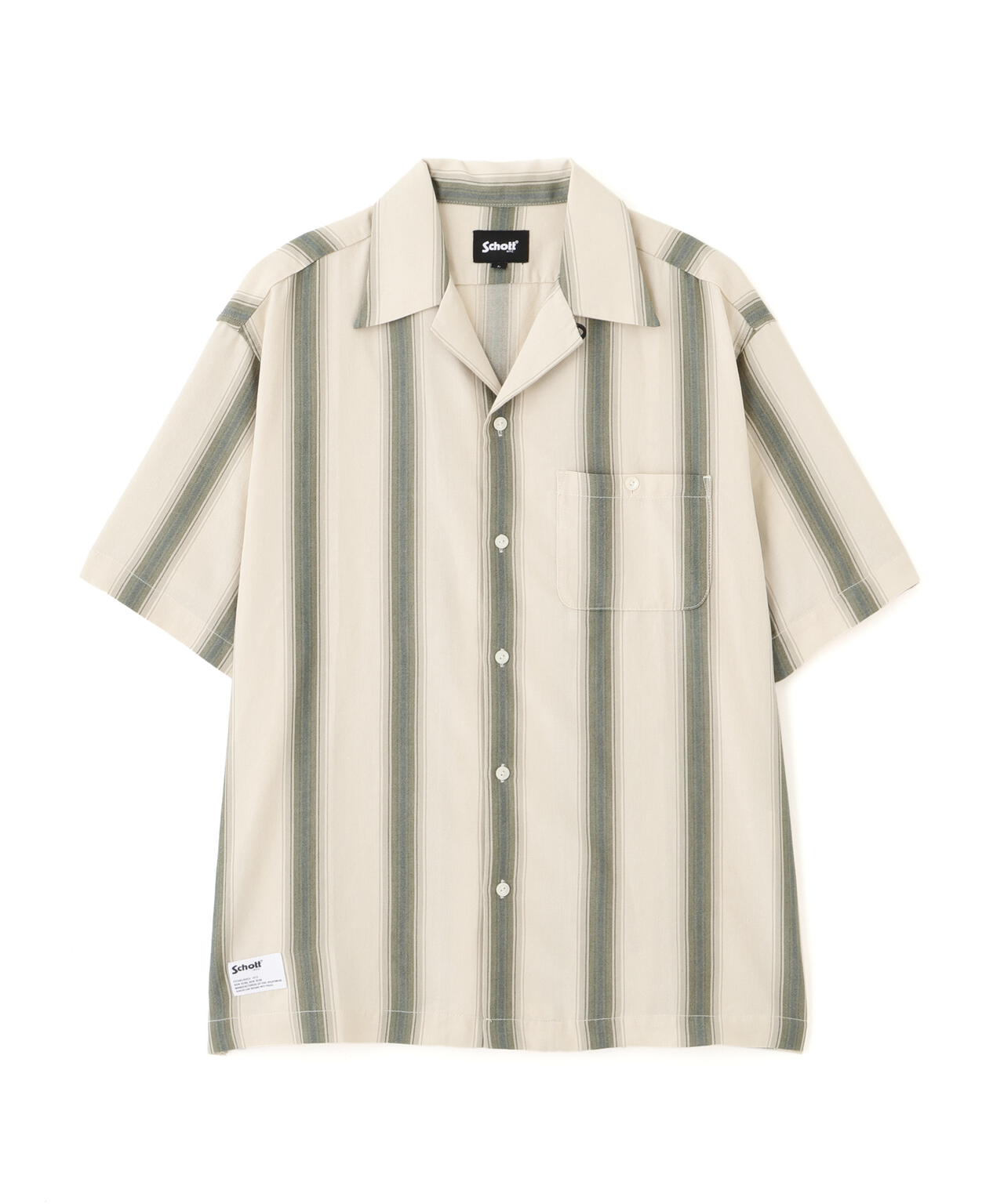 STRIPE SS SHIRT/ストライプ 半袖 シャツ | Schott（ショット