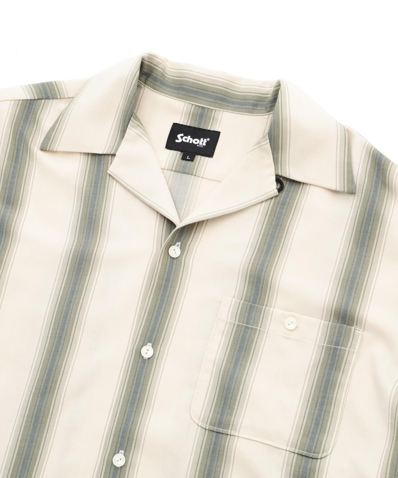 STRIPE SS SHIRT/ストライプ 半袖 シャツ | Schott（ショット