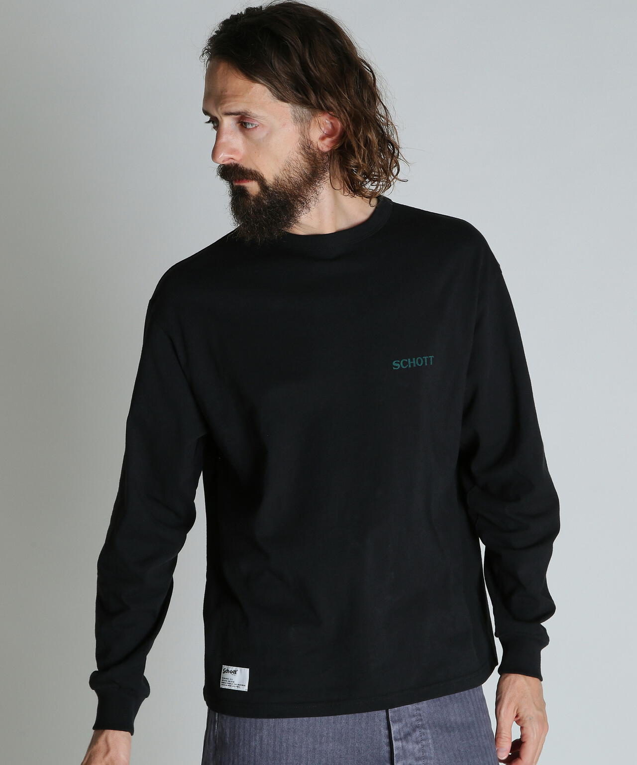 LS CIRCLE LOGO T-SHIRT/サークルログ ロンT | Schott（ショット