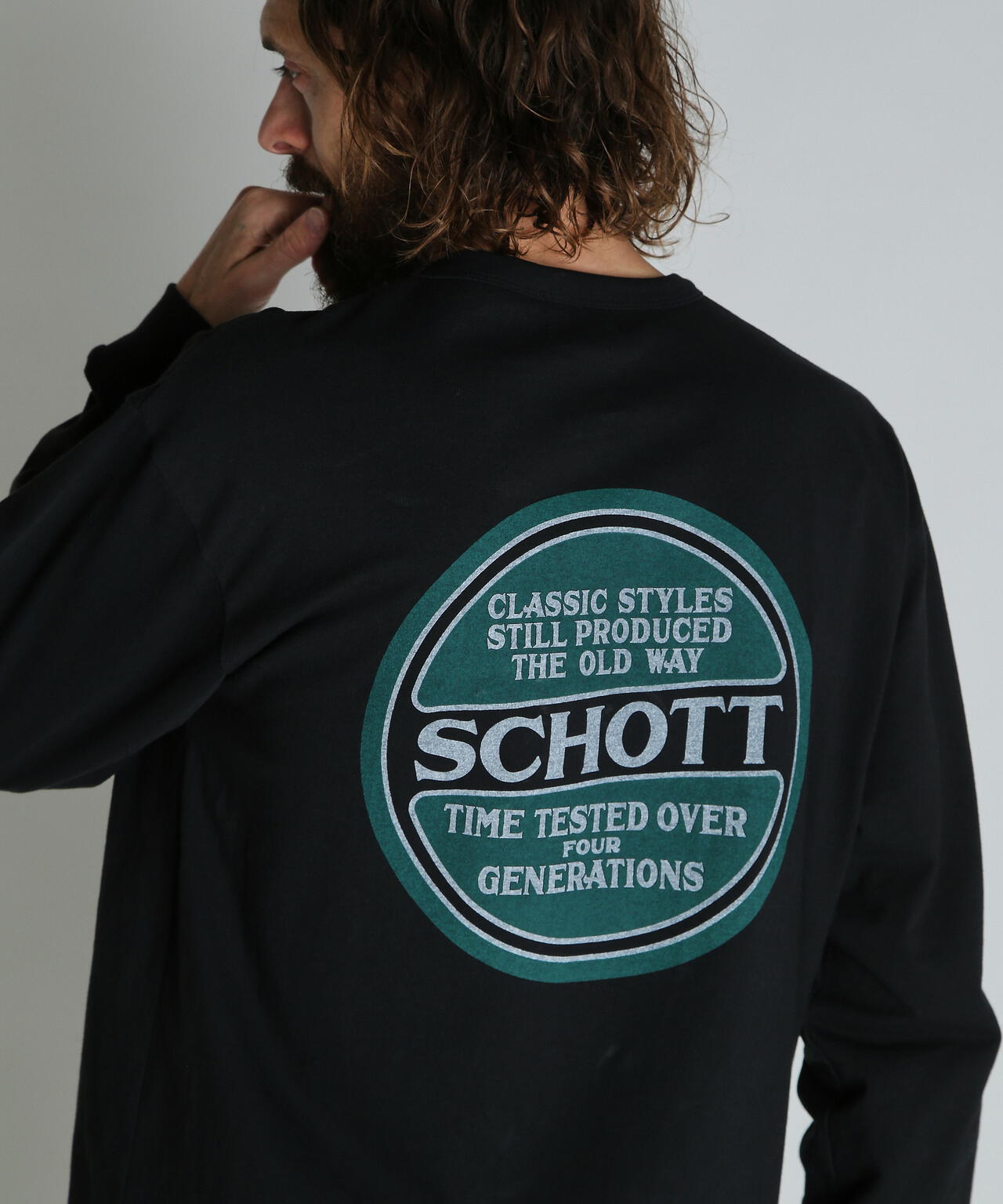 LS CIRCLE LOGO T-SHIRT/サークルログ ロンT | Schott（ショット