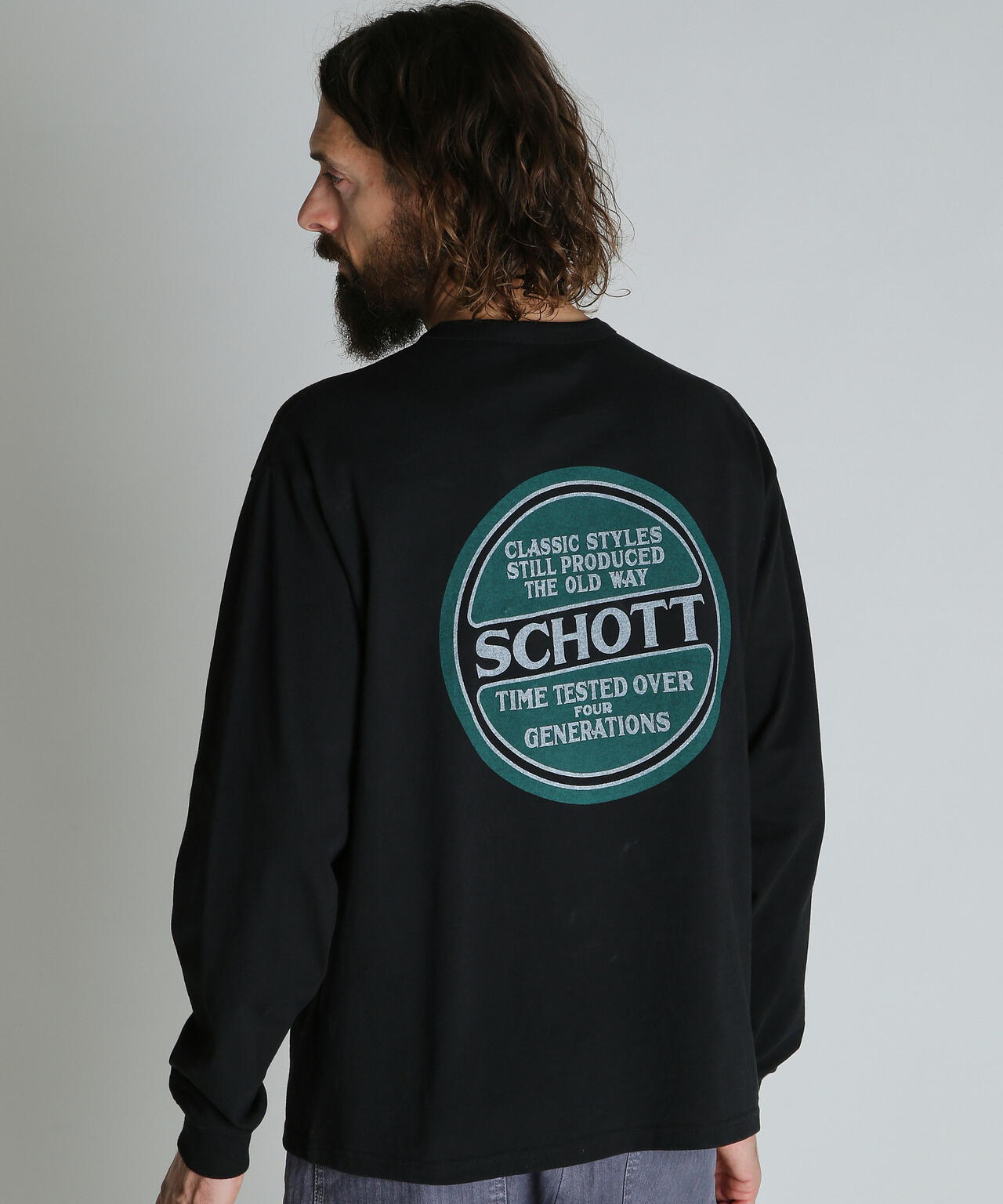 LS CIRCLE LOGO T-SHIRT/サークルログ ロンT | Schott（ショット