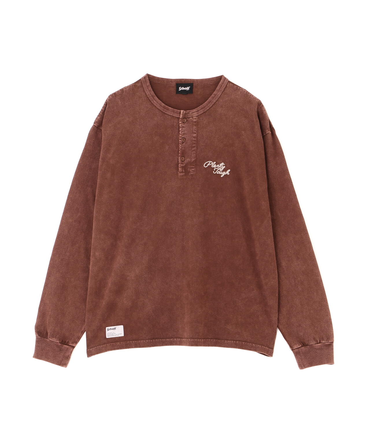 PLENTY TOUGH EMB. HENLEY LS T-SHIRT/プレンティタフ 刺繍ヘンリーネックロンT