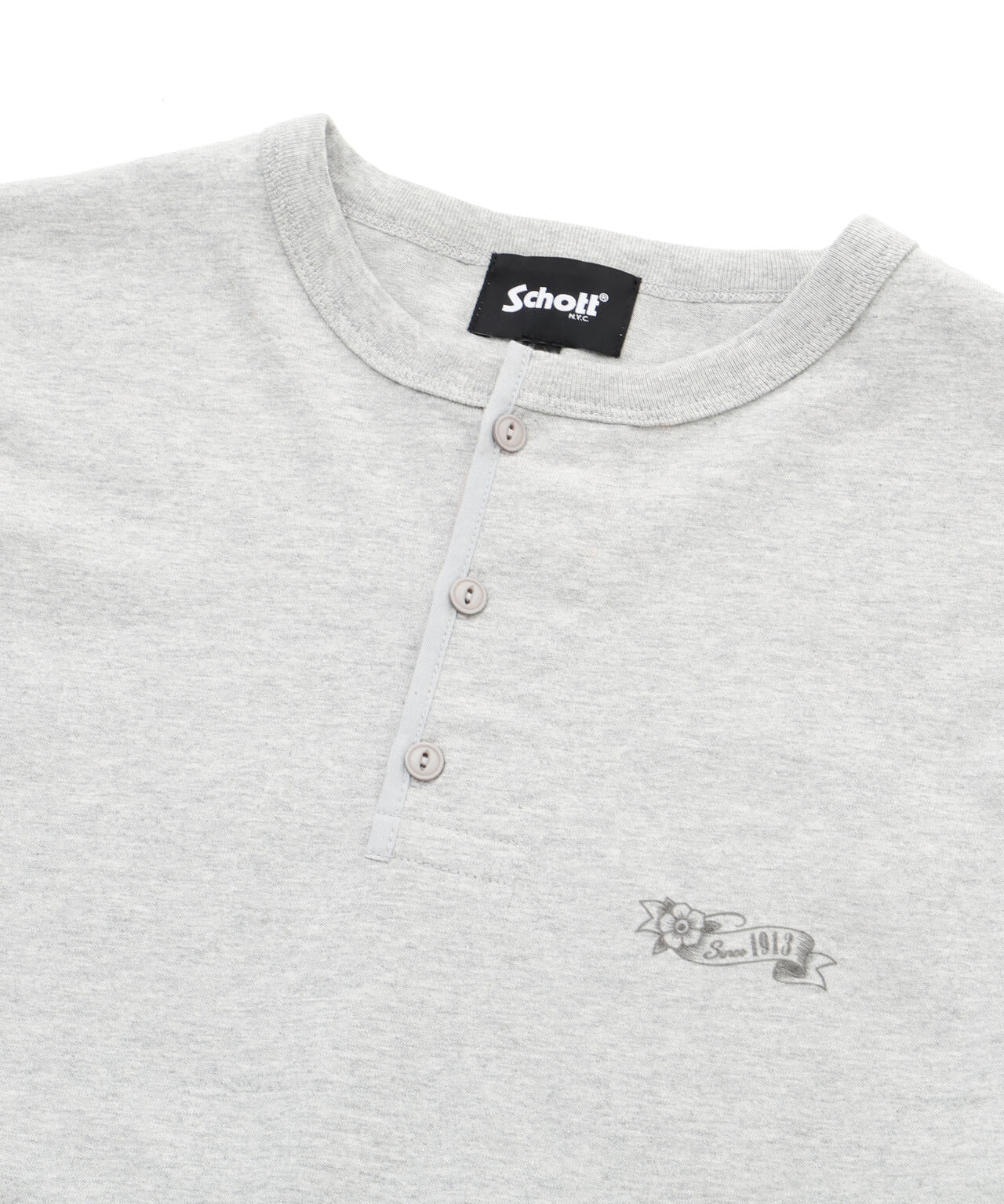 SHAKEHAND HENLEY LS T-SHIRT/シェイクハンド ヘンリーロンT | Schott