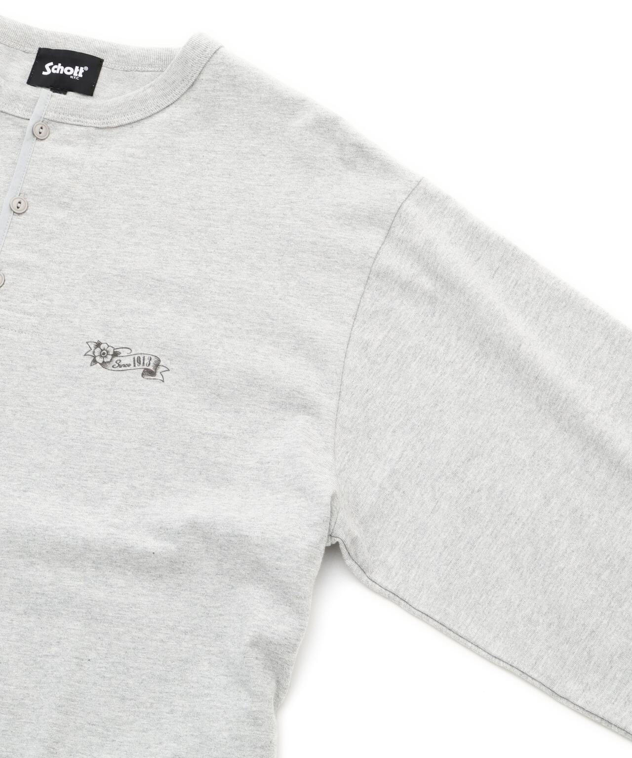 SHAKEHAND HENLEY LS T-SHIRT/シェイクハンド ヘンリーロンT | Schott