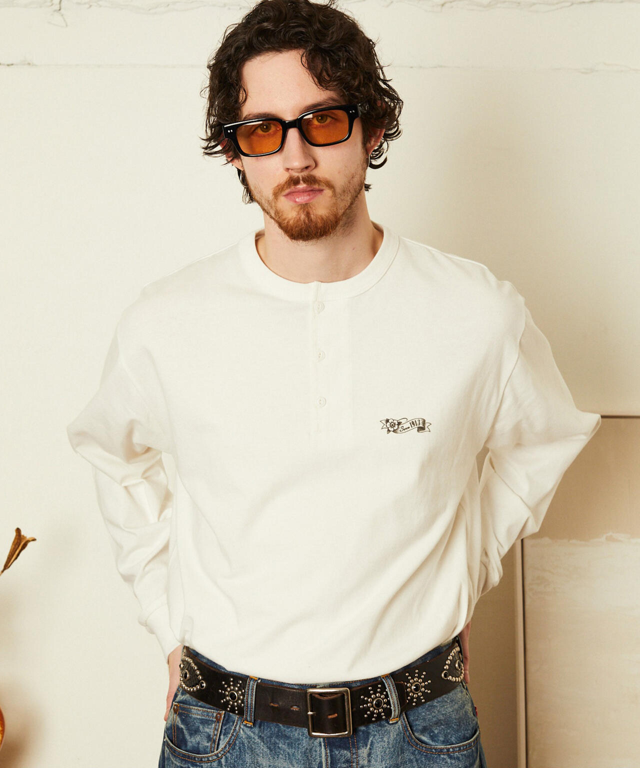 SHAKEHAND HENLEY LS T-SHIRT/シェイクハンド ヘンリーロンT | Schott