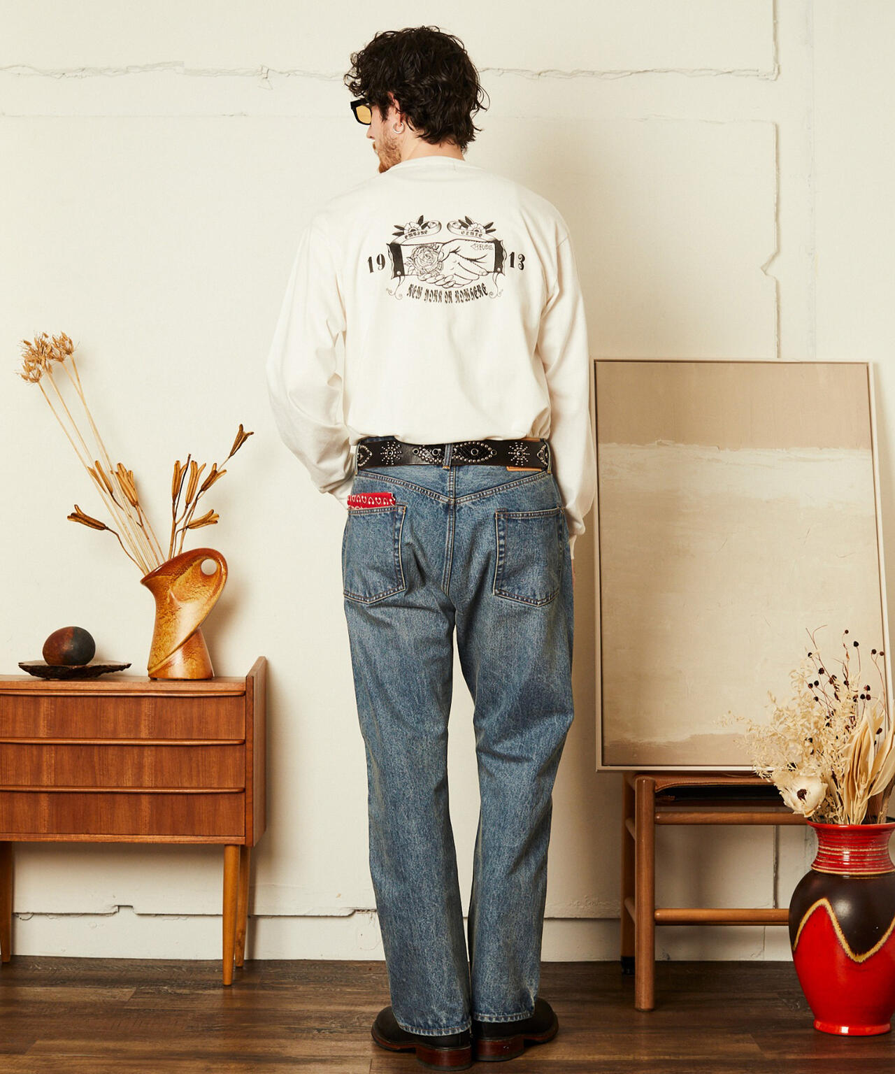 SHAKEHAND HENLEY LS T-SHIRT/シェイクハンド ヘンリーロンT | Schott