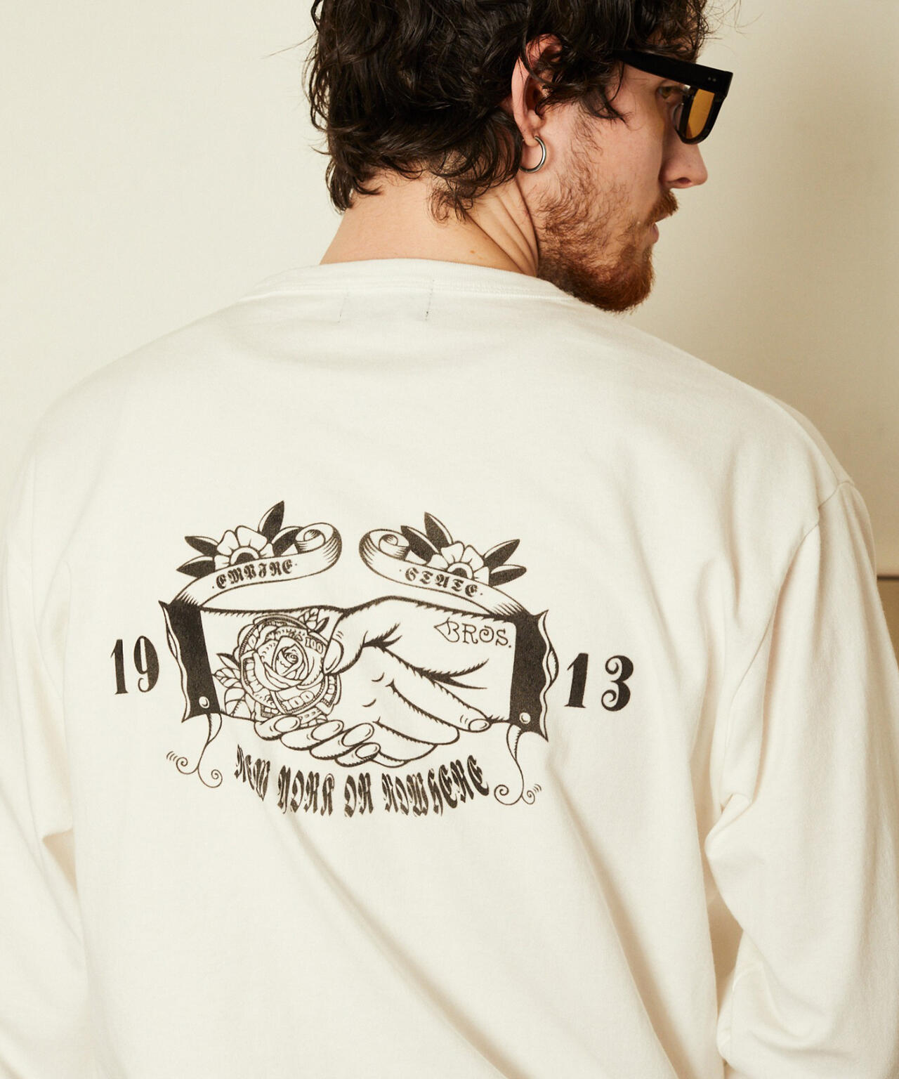 【限定完売品】 Schott シェイクハンド ヘンリーロンT ベージュ Mサイズ SHAKEHAND HENLEY LS T-SHIRT/シェイクハンド ヘンリーロンT | Schott