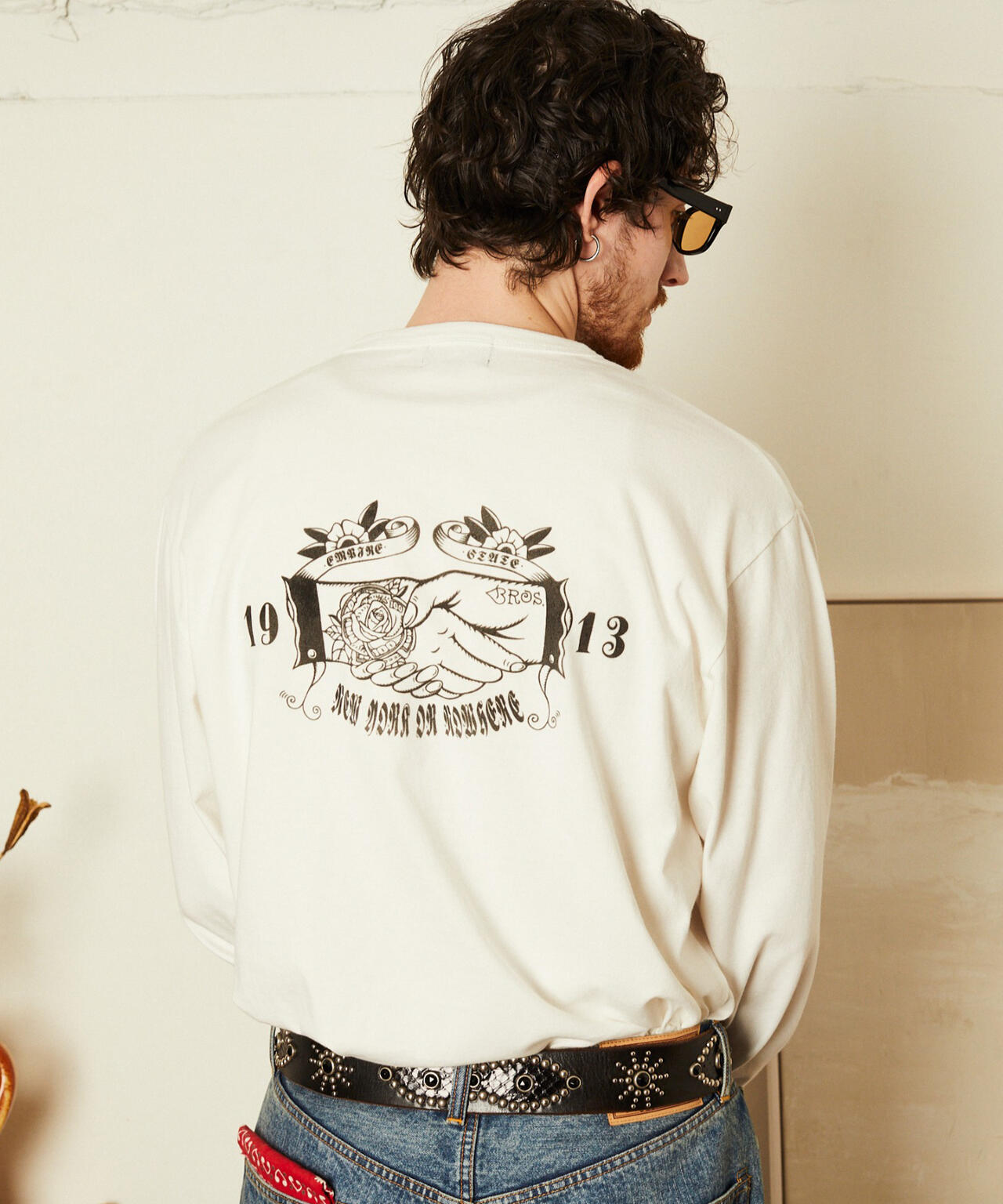 SHAKEHAND HENLEY LS T-SHIRT/シェイクハンド ヘンリーロンT | Schott