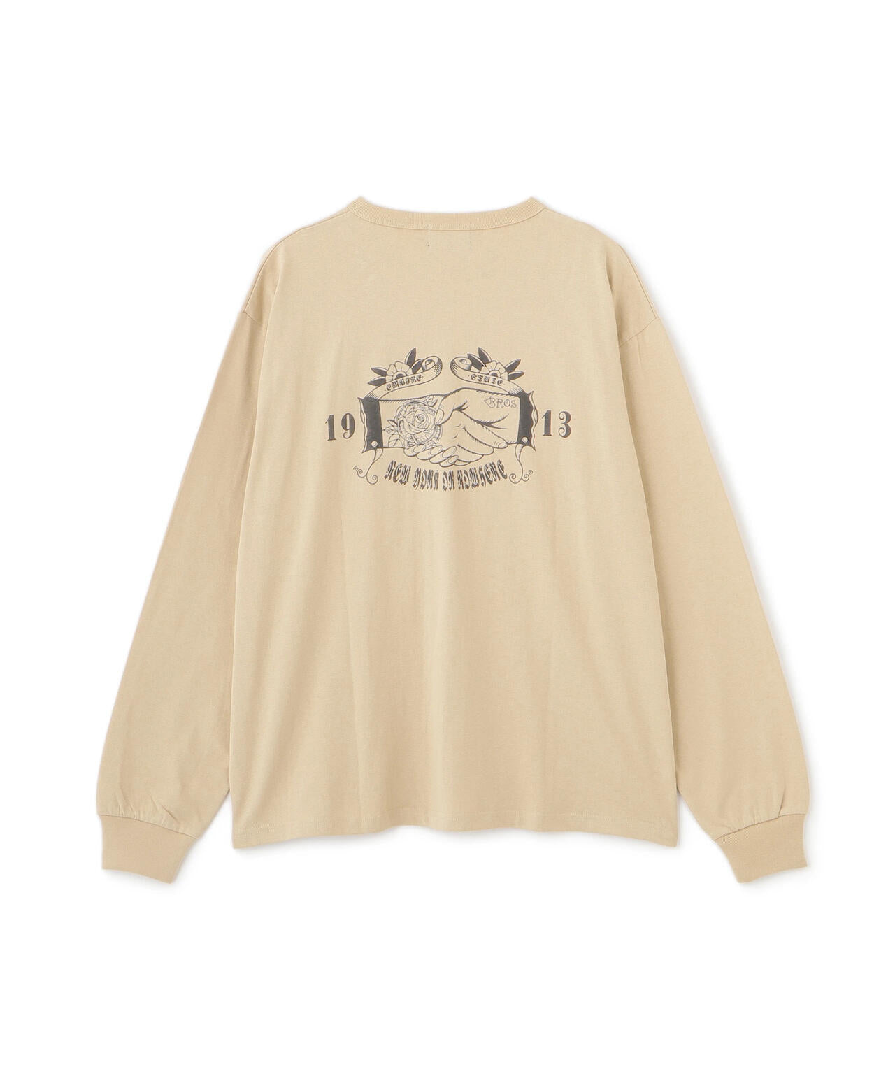 【限定完売品】 Schott シェイクハンド ヘンリーロンT ベージュ Mサイズ SHAKEHAND HENLEY LS T-SHIRT/シェイクハンド ヘンリーロンT | Schott