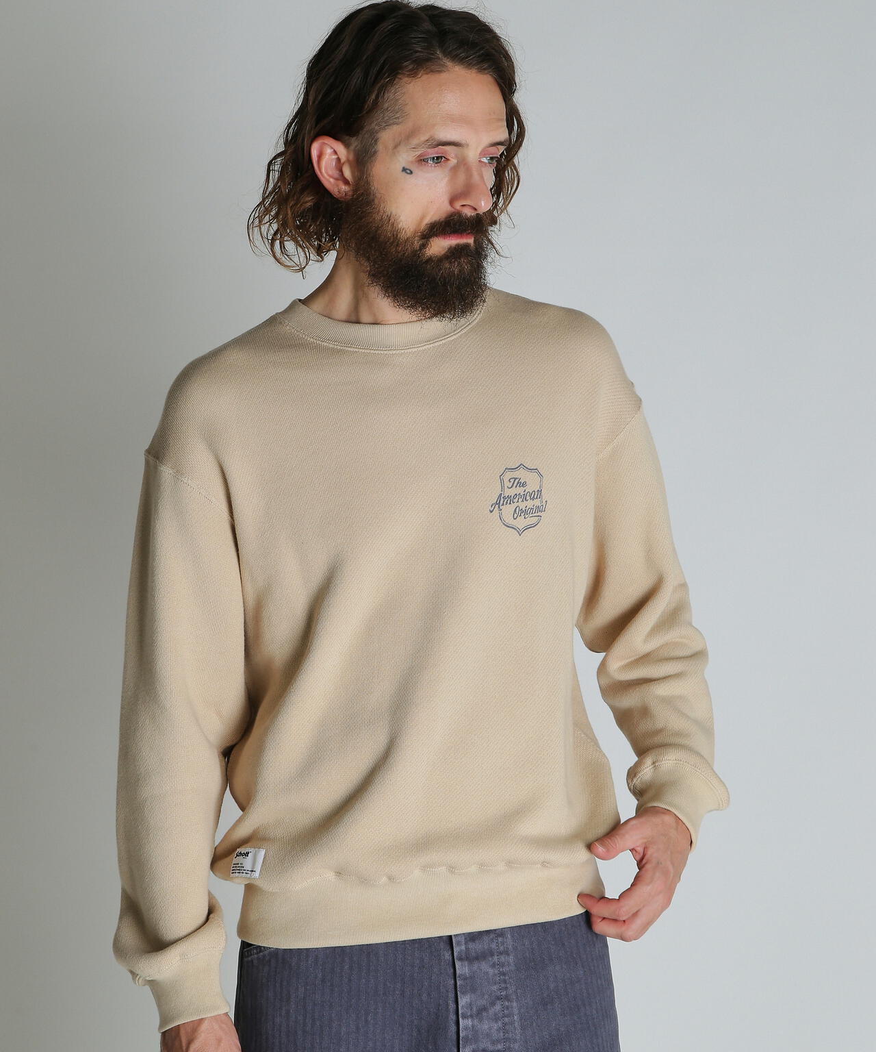 SHIELD CREW KNIT SWEAT/シールド クルー ニットスウェット | Schott
