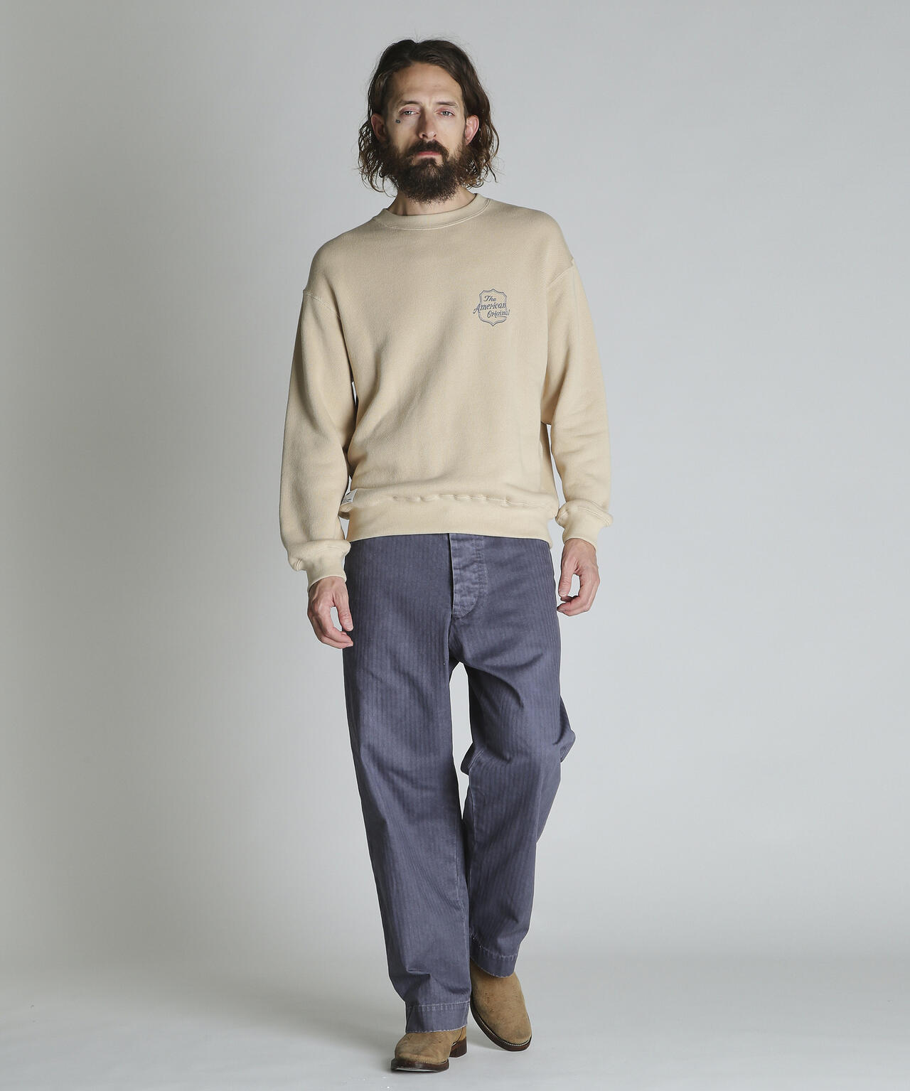 SHIELD CREW KNIT SWEAT/シールド クルー ニットスウェット | Schott