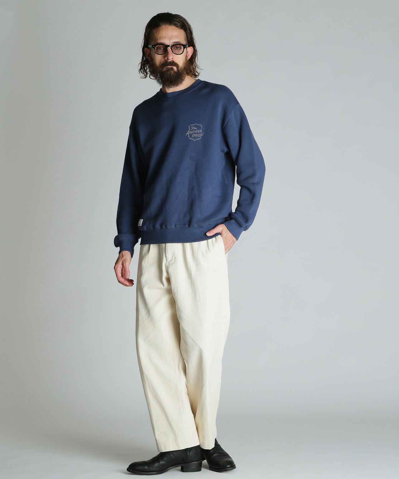 SHIELD CREW KNIT SWEAT/シールド クルー ニットスウェット | Schott
