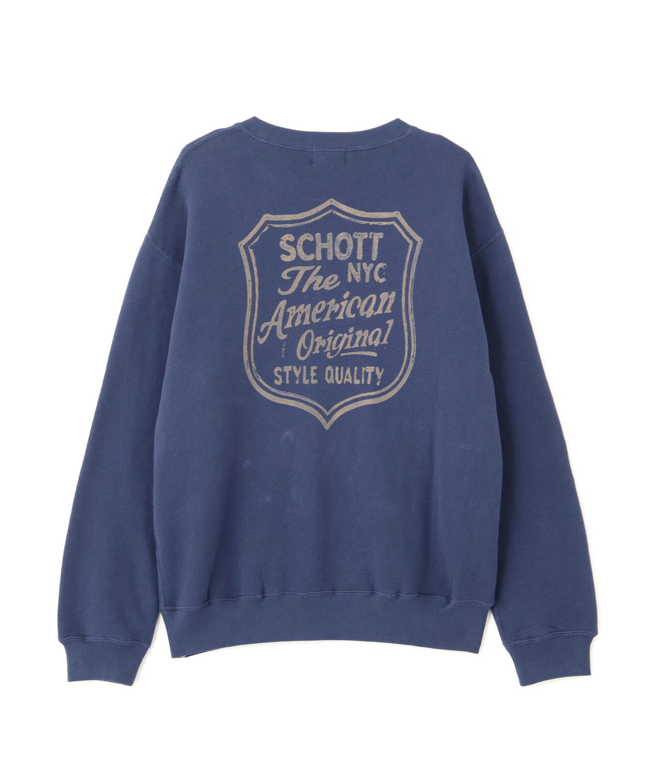 SHIELD CREW KNIT SWEAT/シールド クルー ニットスウェット | Schott