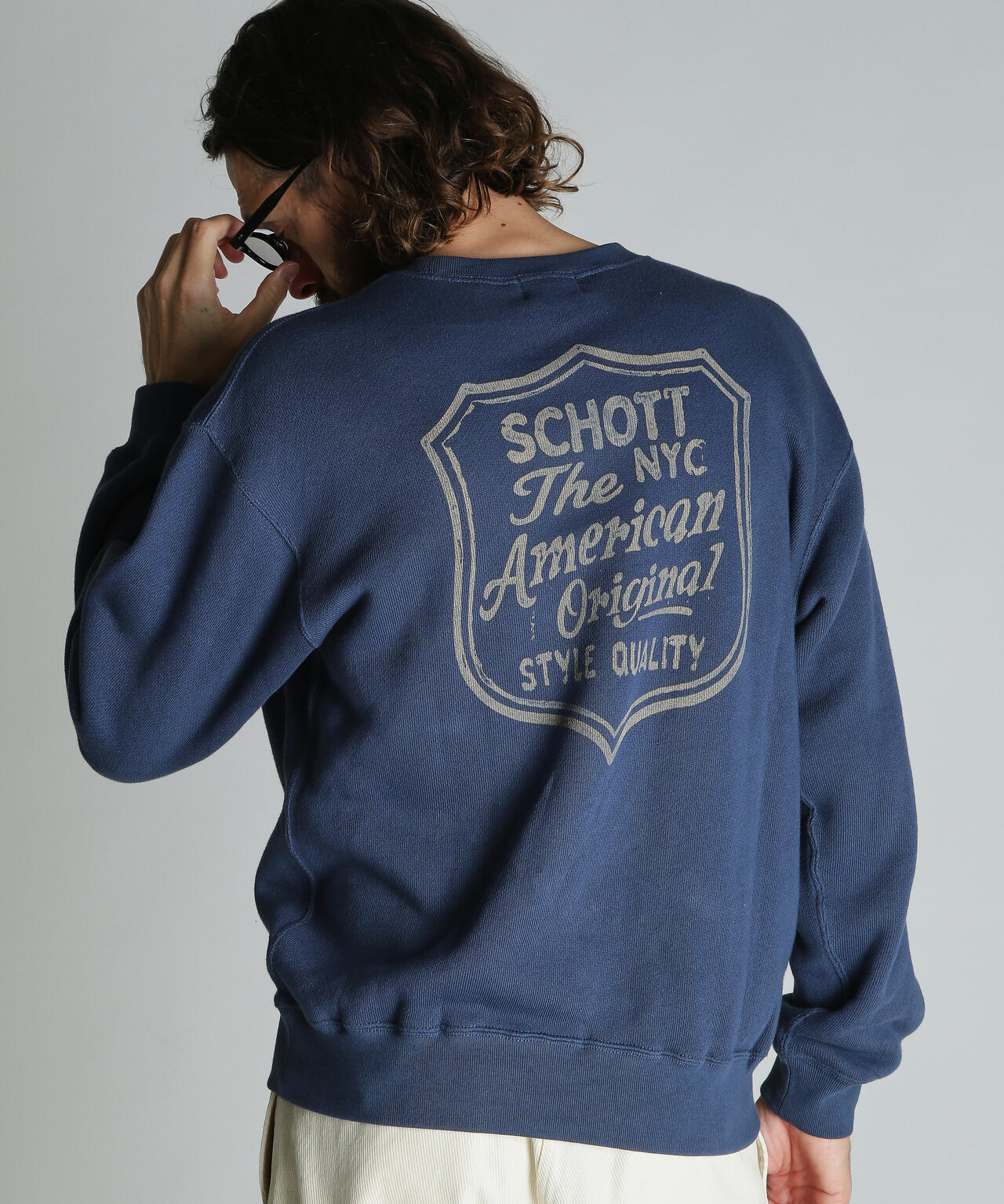 SHIELD CREW KNIT SWEAT/シールド クルー ニットスウェット | Schott