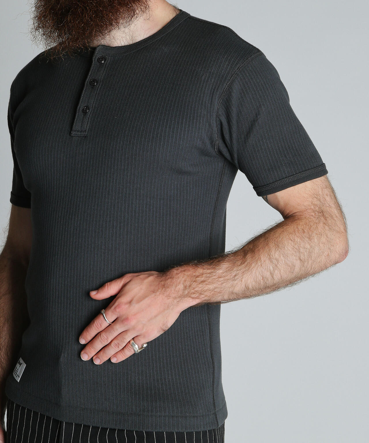 ARMY RIB HENLEY T-SHIRT/アーミーリブヘンリーネック Tシャツ