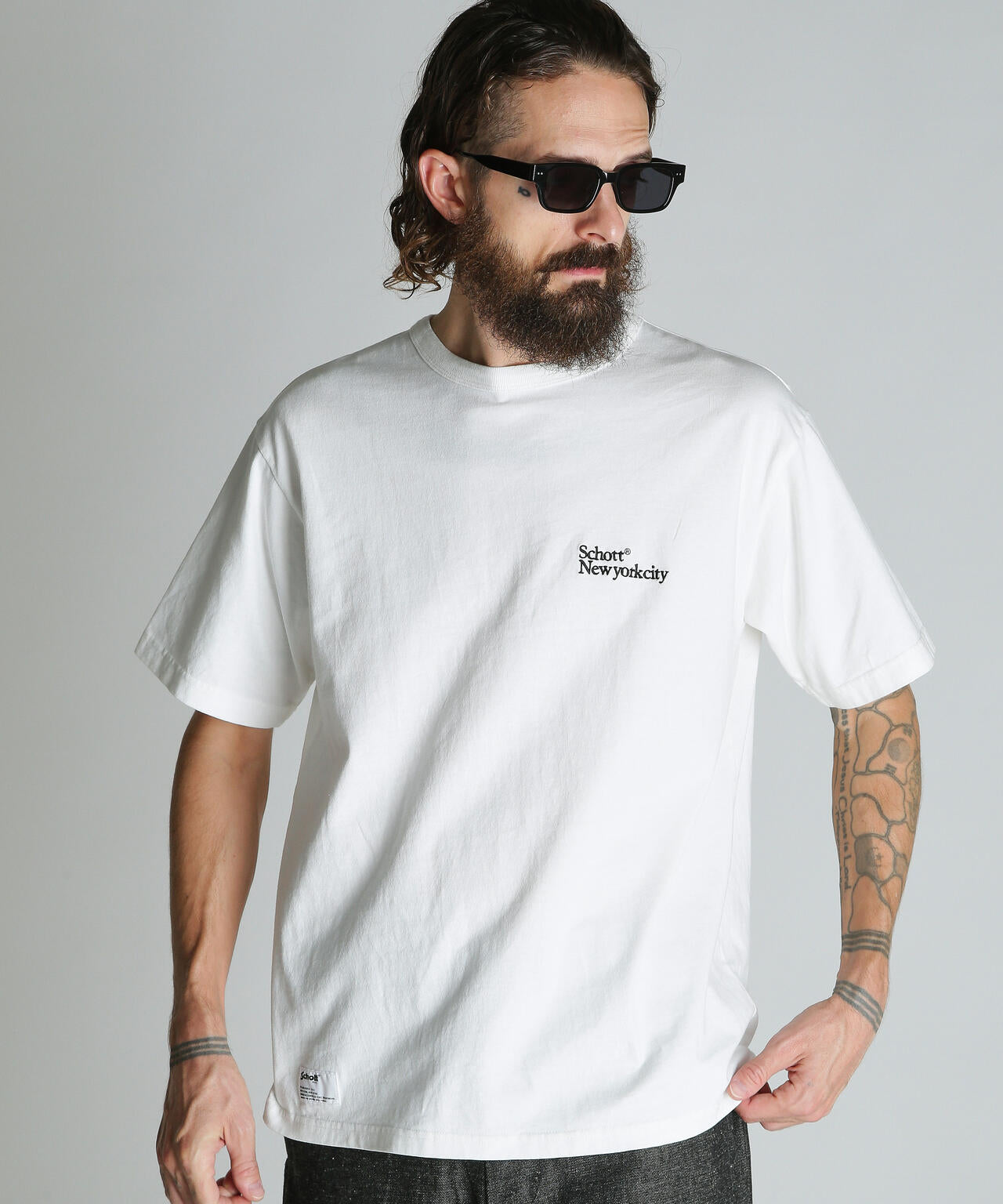 Schott NEW YORK CITY EMB. T-SHIRT/ショット ニューヨークシティ 刺繍