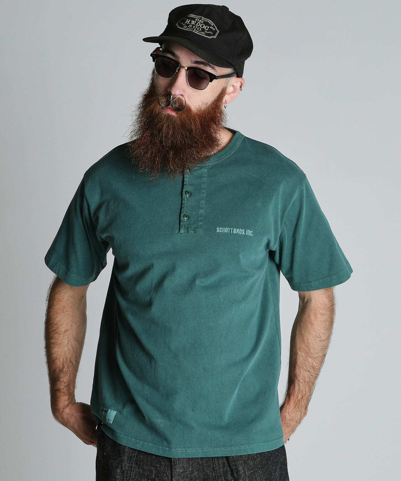 TIME TESTED OVER FOUR GENERATIONS EMB. HENLEY T-SHIRT/刺繍