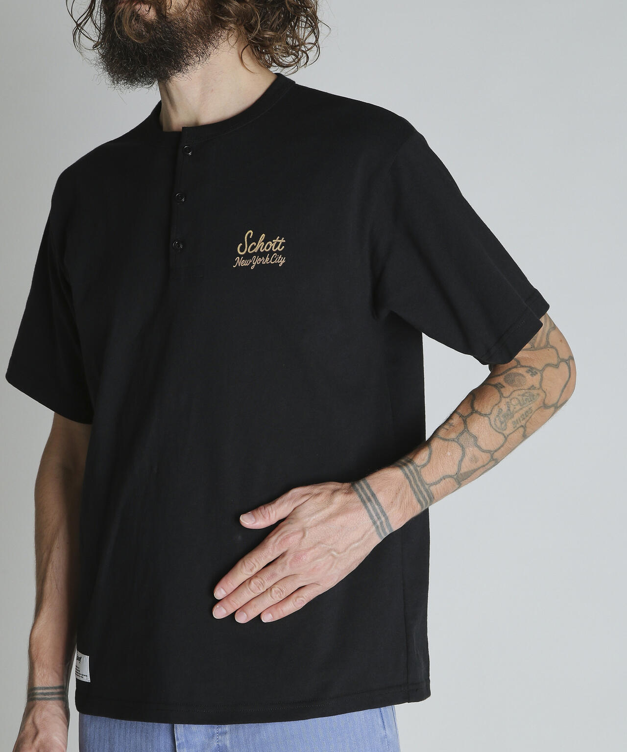 ROPE HENLEY T-SHIRT/ロープヘンリー Tシャツ | Schott（ショット