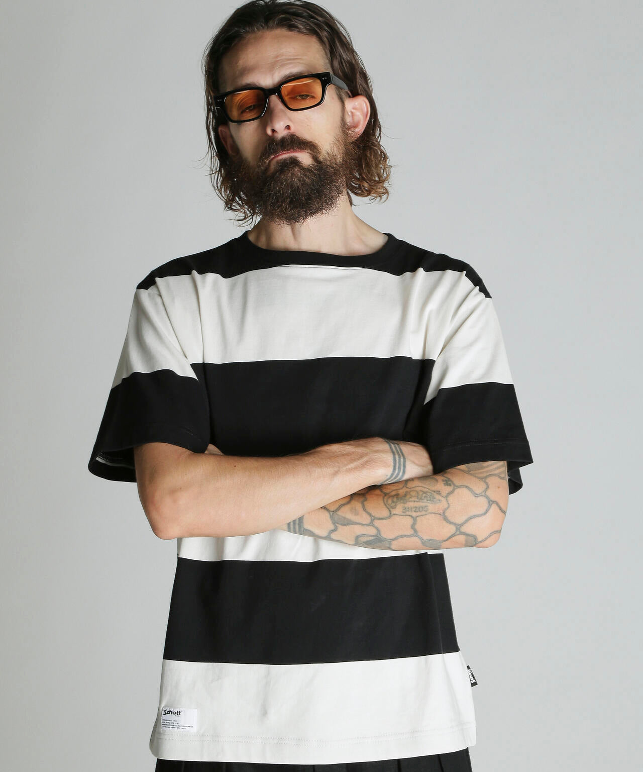 WIDE BORDER T-SHIRT/ワイドボーダー Tシャツ | Schott（ショット
