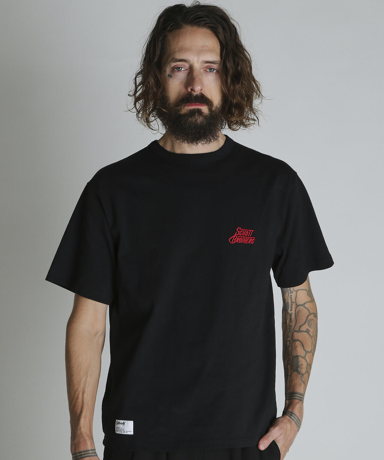 HEART.LOGO Schott BROS. EMB. T-SHIRT/ハートロゴ ショットブロス
