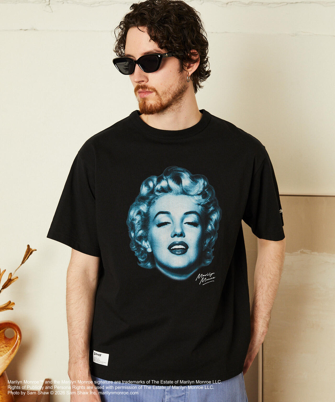 M.M.MONOCHROME T-SHIRT/マリリンモンロー モノクローム Tシャツ