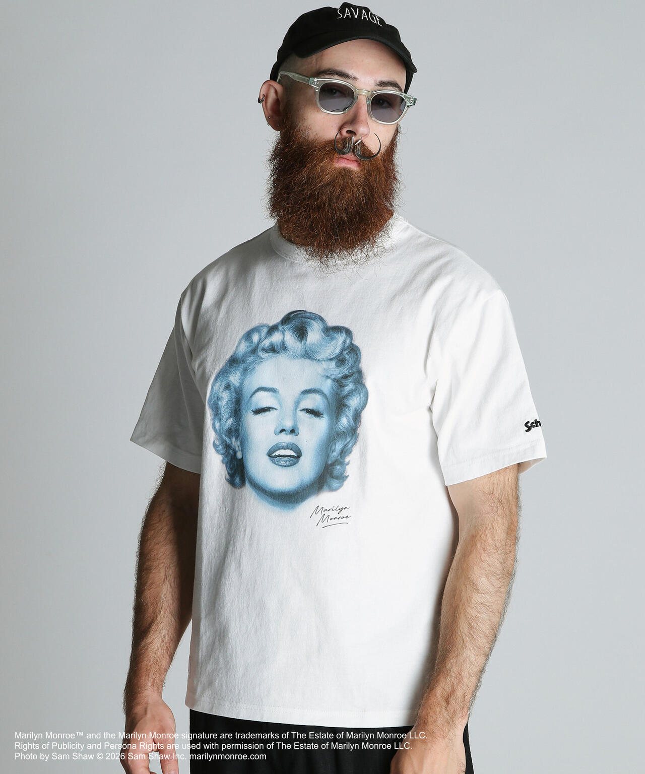 MARILYN MONROE MONOCHROME T-SHIRT/マリリンモンロー モノクローム T
