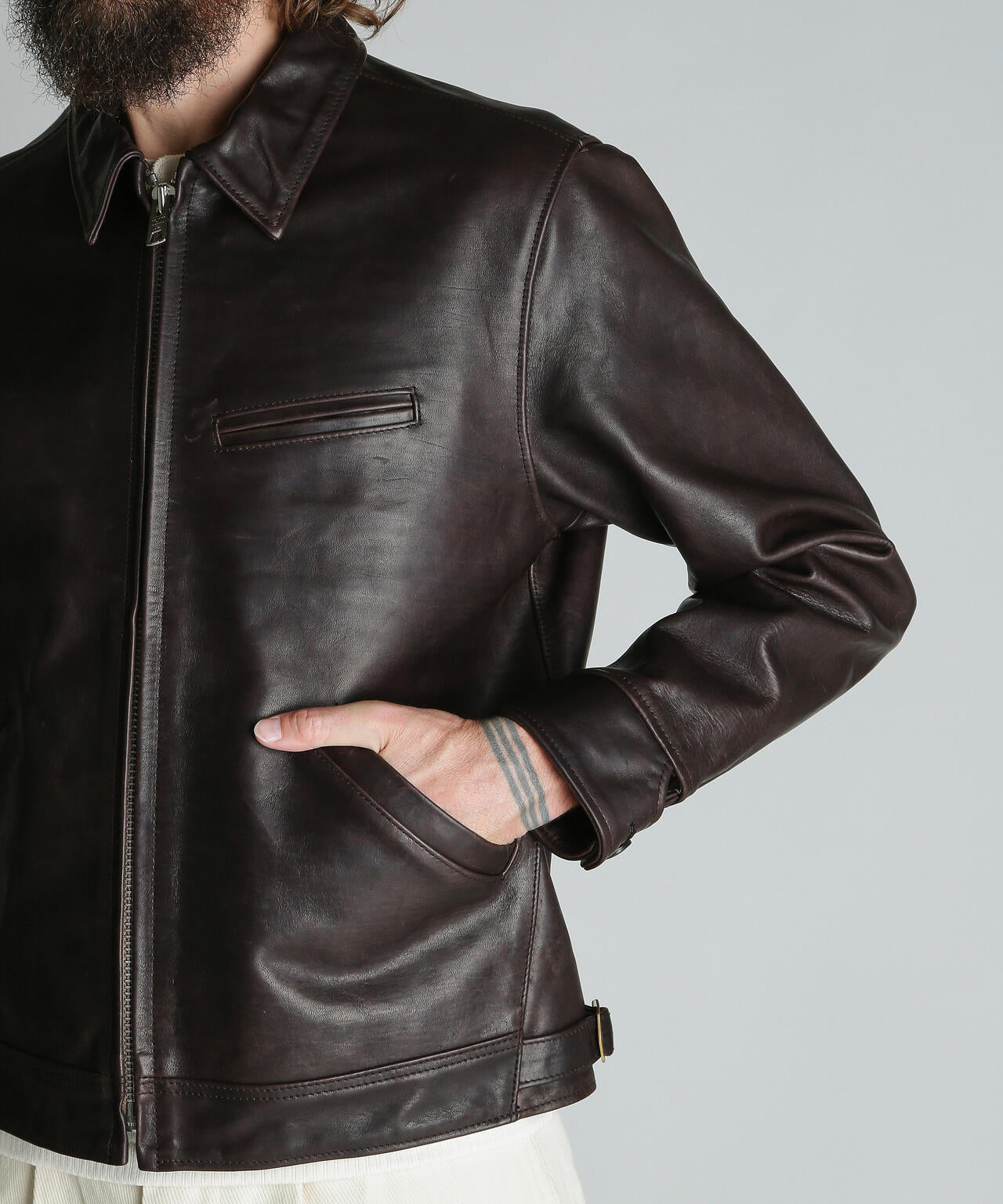 SPECIAL LEATHER TRACKER JACKET/スペシャル レザー トラッカージャケット