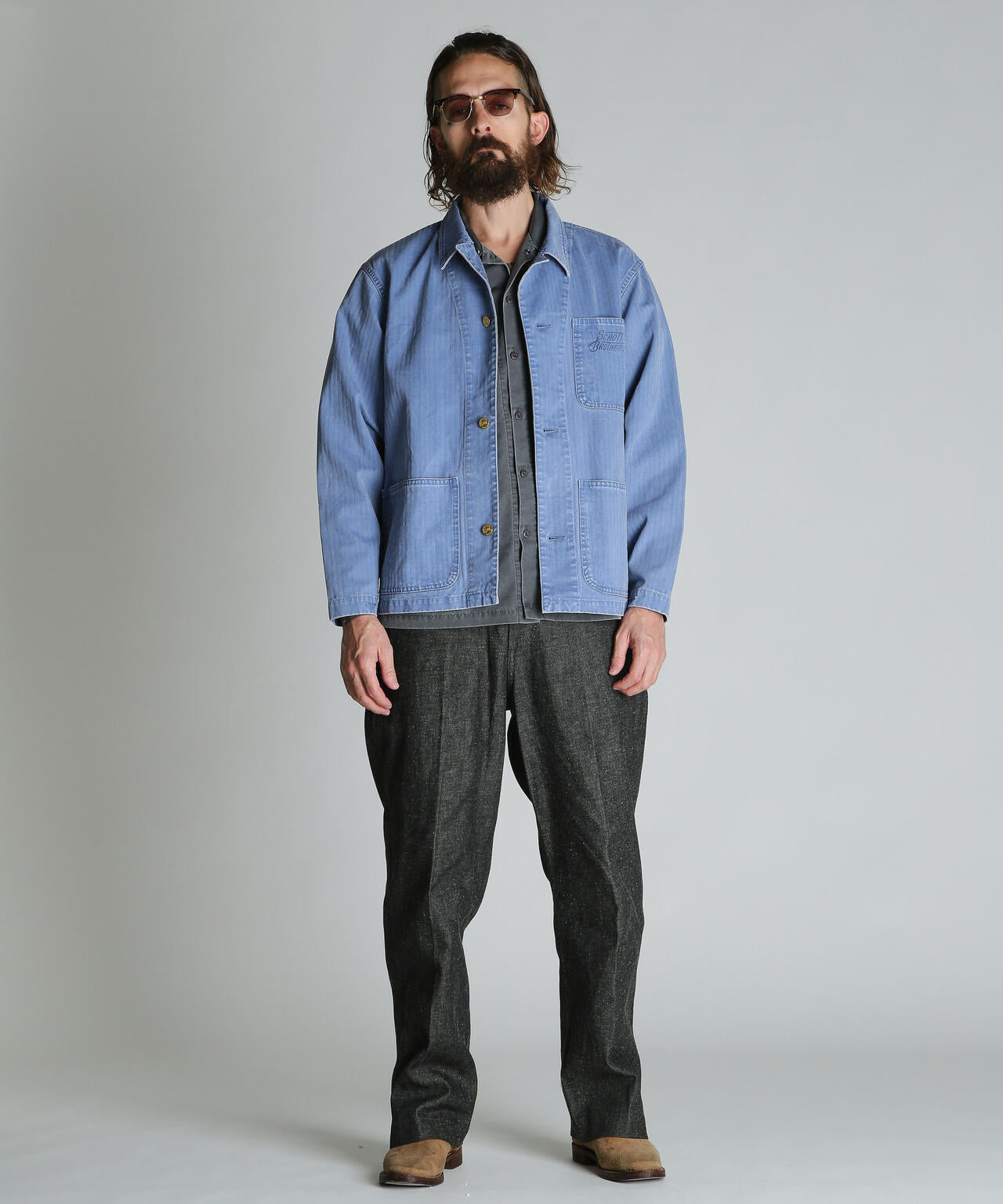 HERRINGBONE COVERALL/ヘリンボーン カバーオール | Schott（ショット