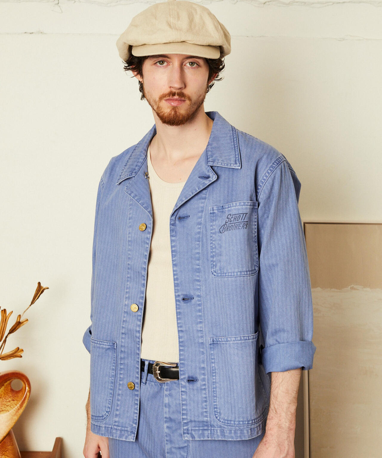 HERRINGBONE COVERALL/ヘリンボーン カバーオール | Schott（ショット