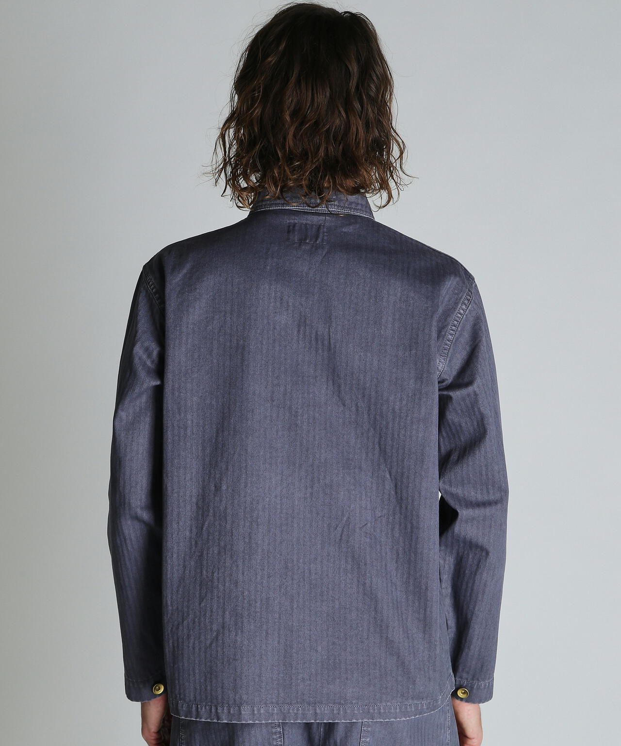 RRL ボロ加工 ボーダー ヘリンボーン カバーオール ジャケット HERRINGBONE COVERALL/ヘリンボーン カバーオール | Schott（ショット