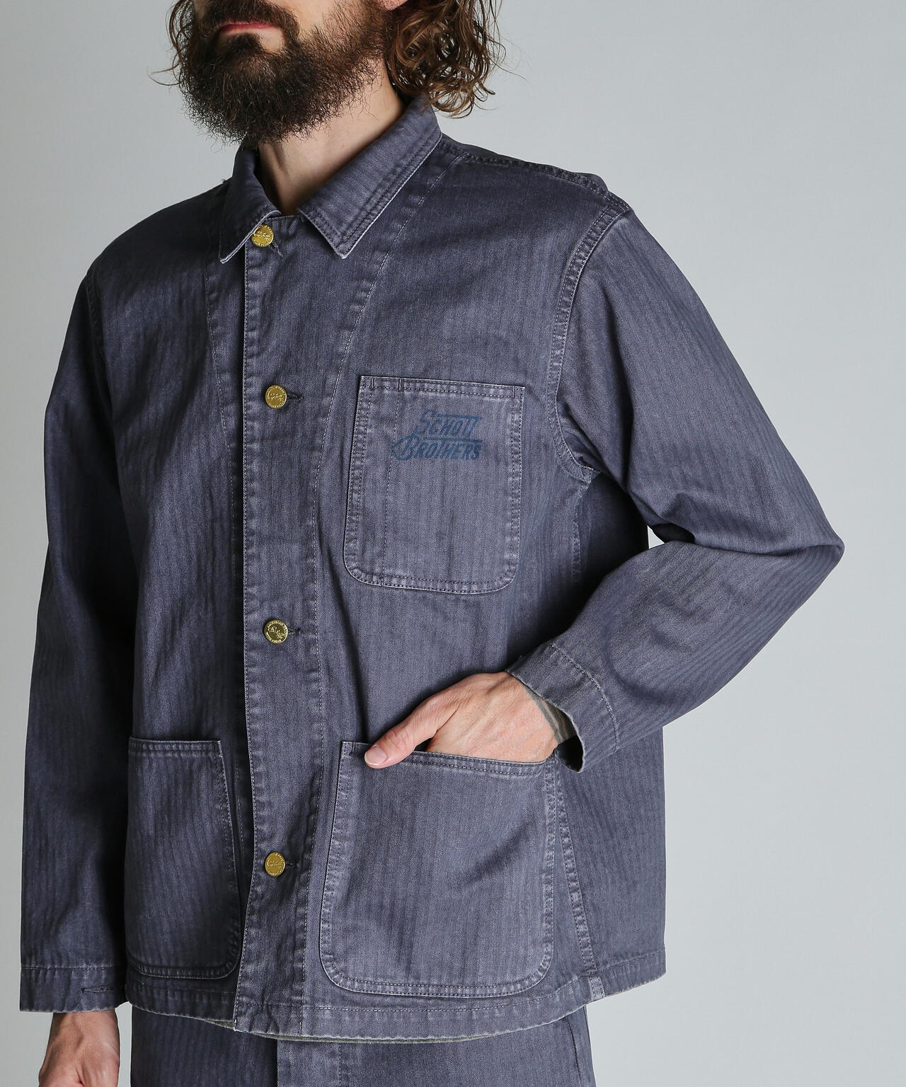 HERRINGBONE COVERALL/ヘリンボーン カバーオール