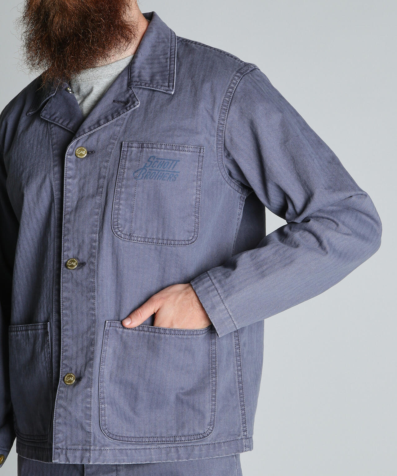 HERRINGBONE COVERALL/ヘリンボーン カバーオール