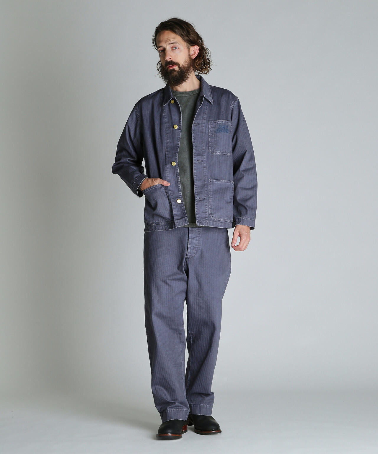 HERRINGBONE COVERALL/ヘリンボーン カバーオール