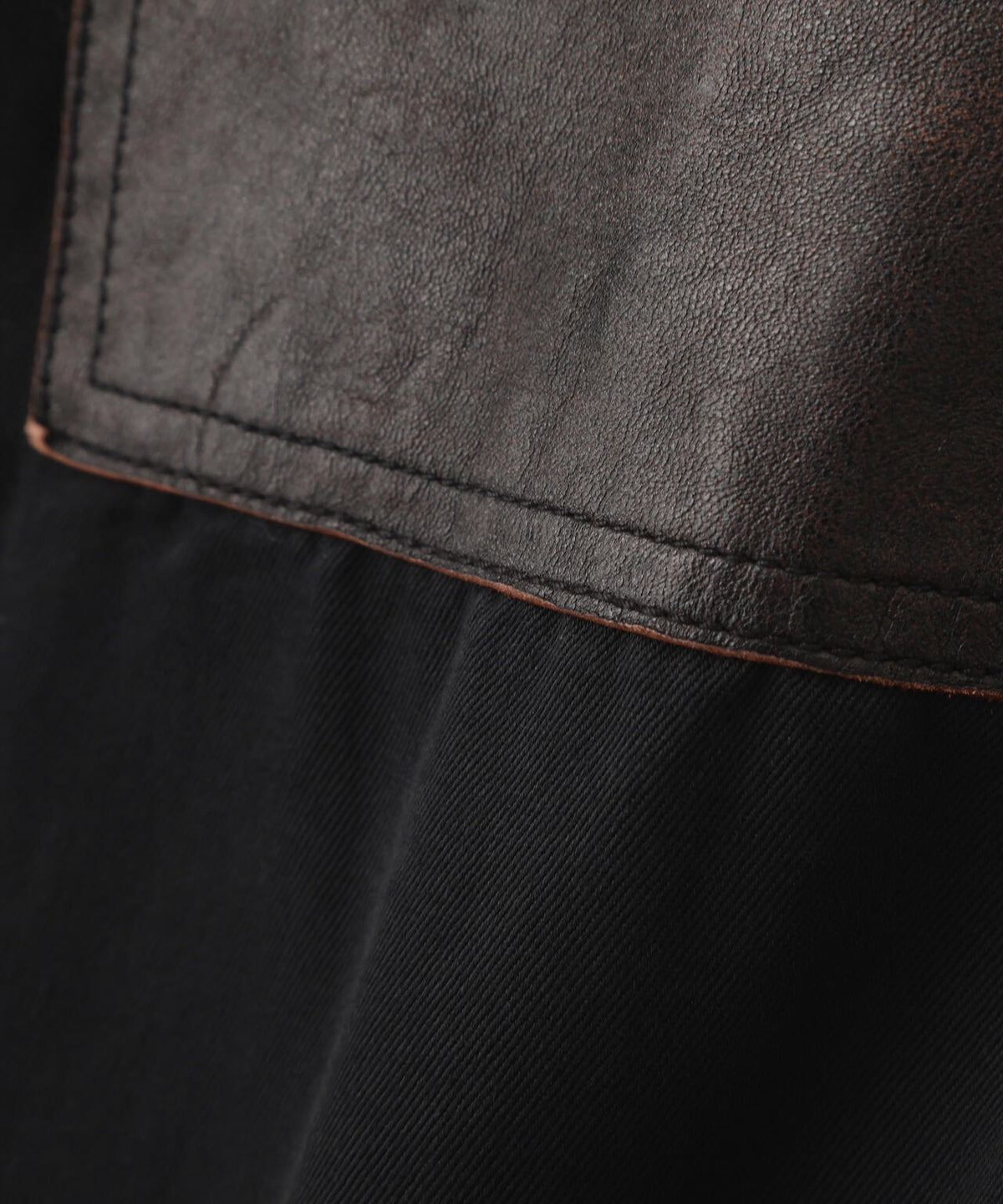LEATHER COMB. DOUBLE KNEE PANTS/レザー コンビ ダブルニー パンツ
