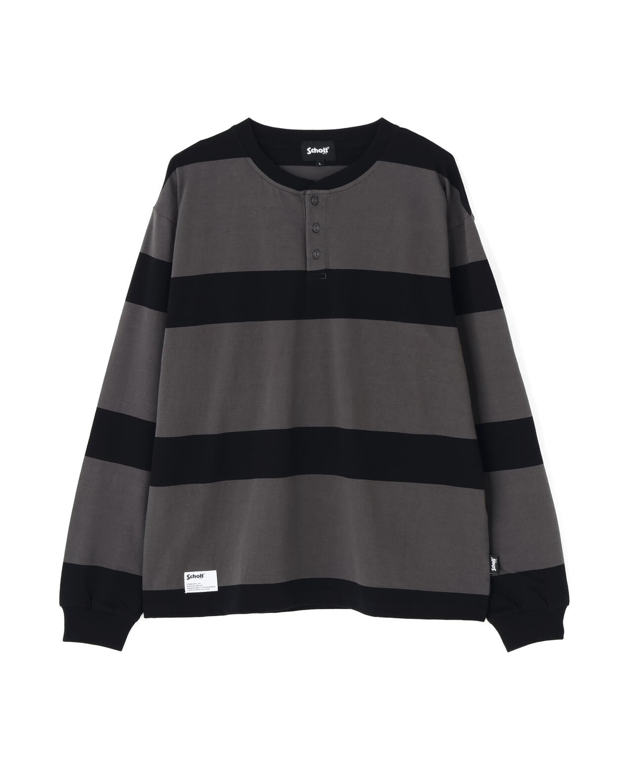 O.G. BORDER HENLEY LS T-SHIRT/ボーダーヘンリー ロンT | Schott