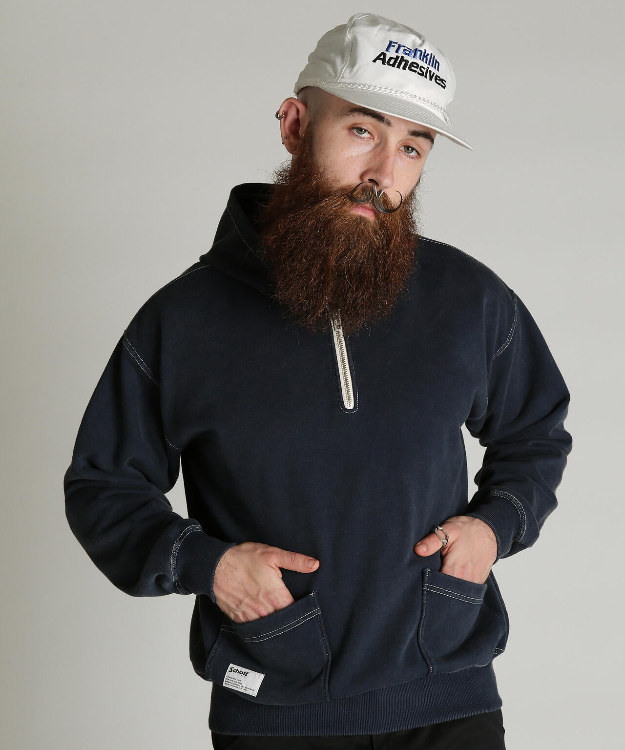 HALF ZIP HOODED SWEAT/ハーフジップ パーカー | Schott（ショット