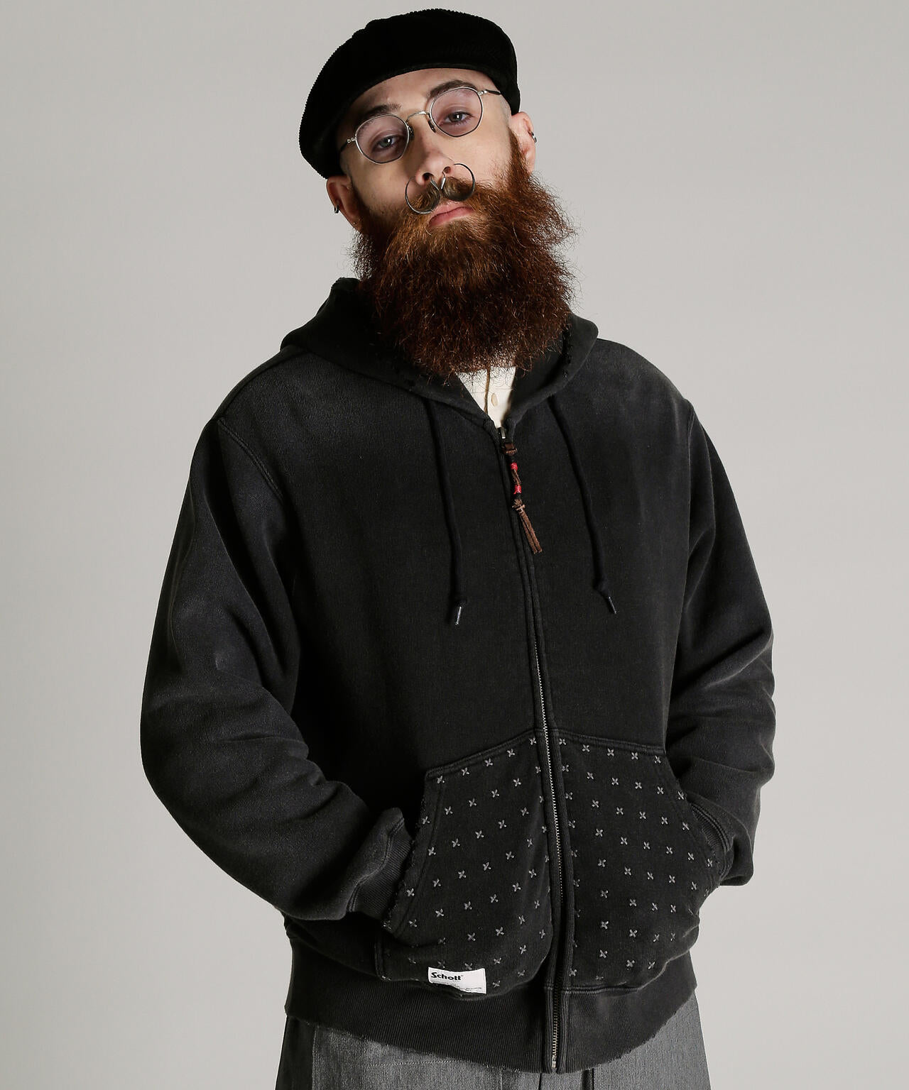 専用 ジップスウェット ASING ZIP HOODED SWEAT/エイジング ジップ スウェット | Schott