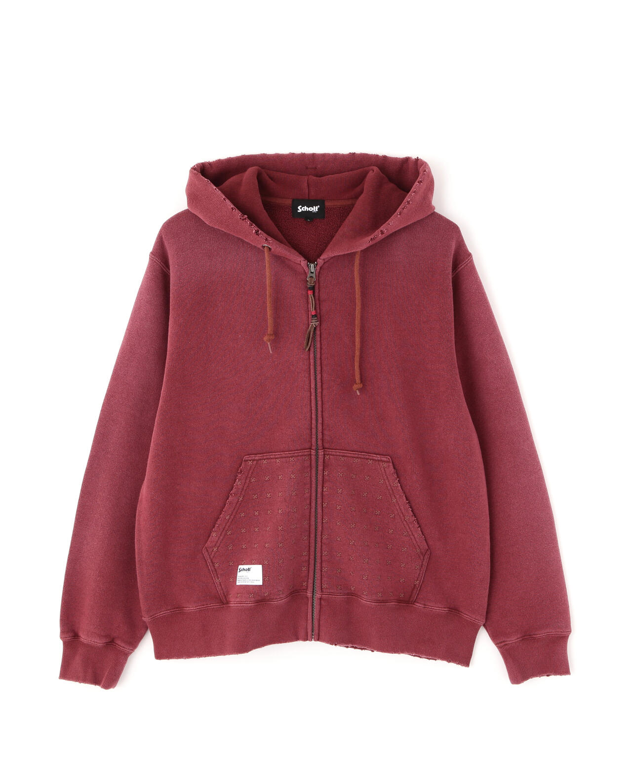 ASING ZIP HOODED SWEAT/エイジング ジップ スウェット