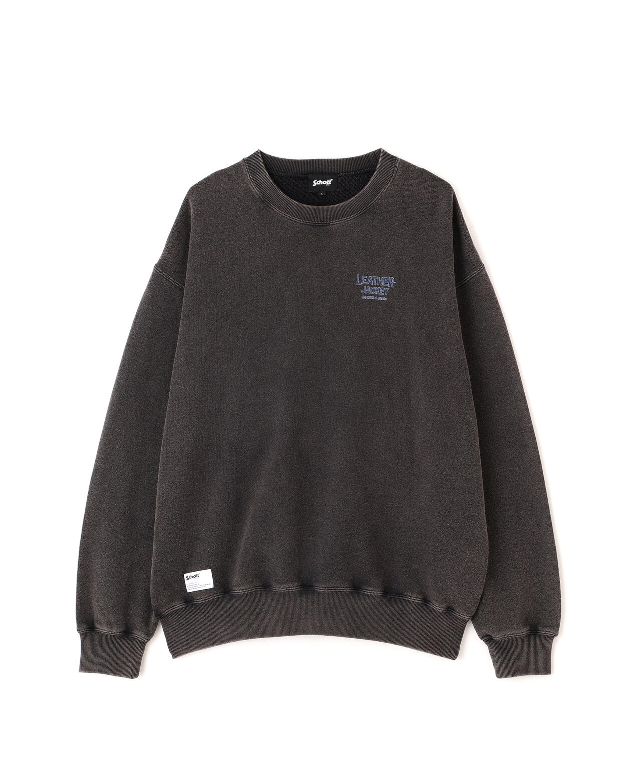 CREW SWEAT LEATHER JACKET MAKES A MAN/クルー スウェット レザー