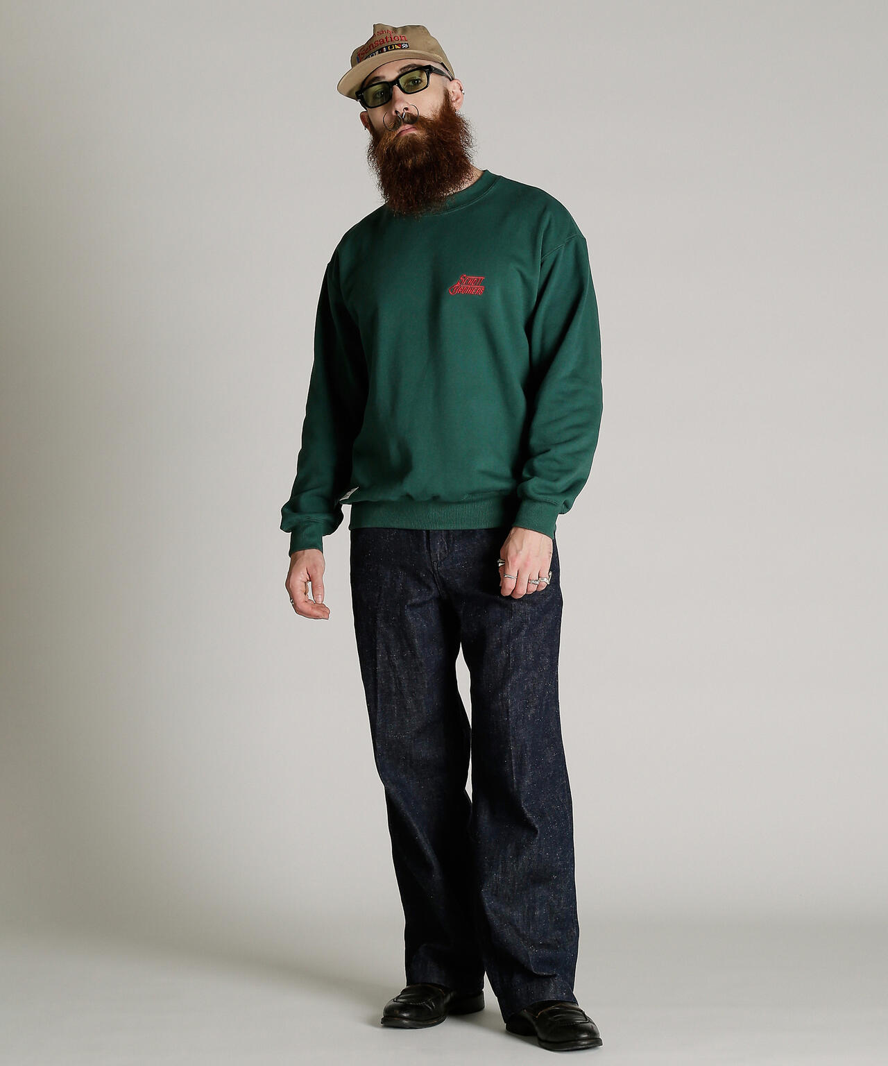 CREW SWEAT H.LOGO Schott BROS. EMB./クルー 刺繍スウェット ハート