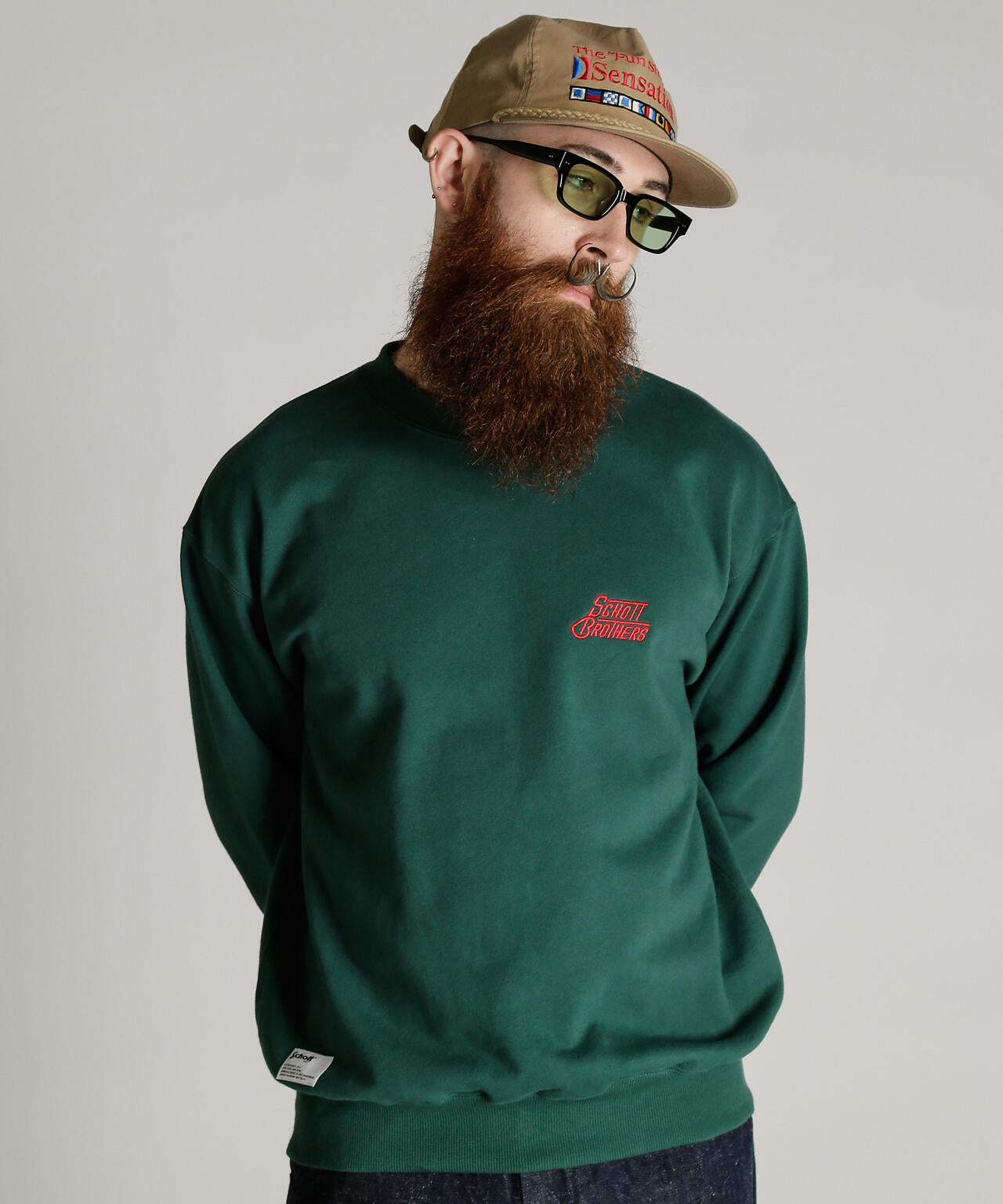 CREW SWEAT H.LOGO Schott BROS. EMB./クルー 刺繍スウェット ハート