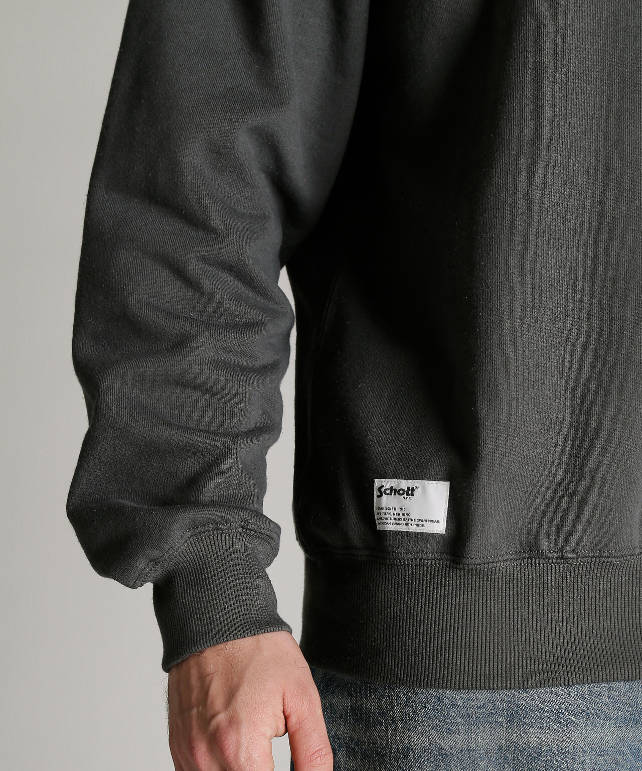 CREW SWEAT H.LOGO Schott BROS. EMB./クルー 刺繍スウェット ハート