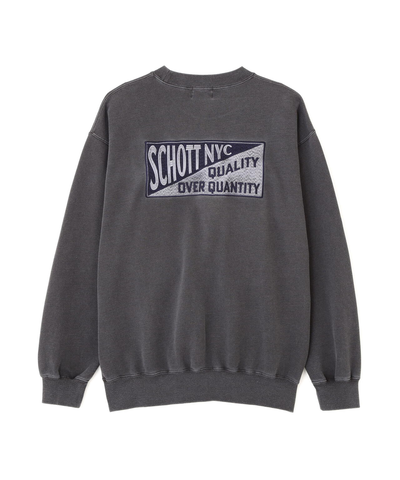 CREW SWEAT SQUARE Schott N.Y.C. EMB./クルー 刺繍スウェット