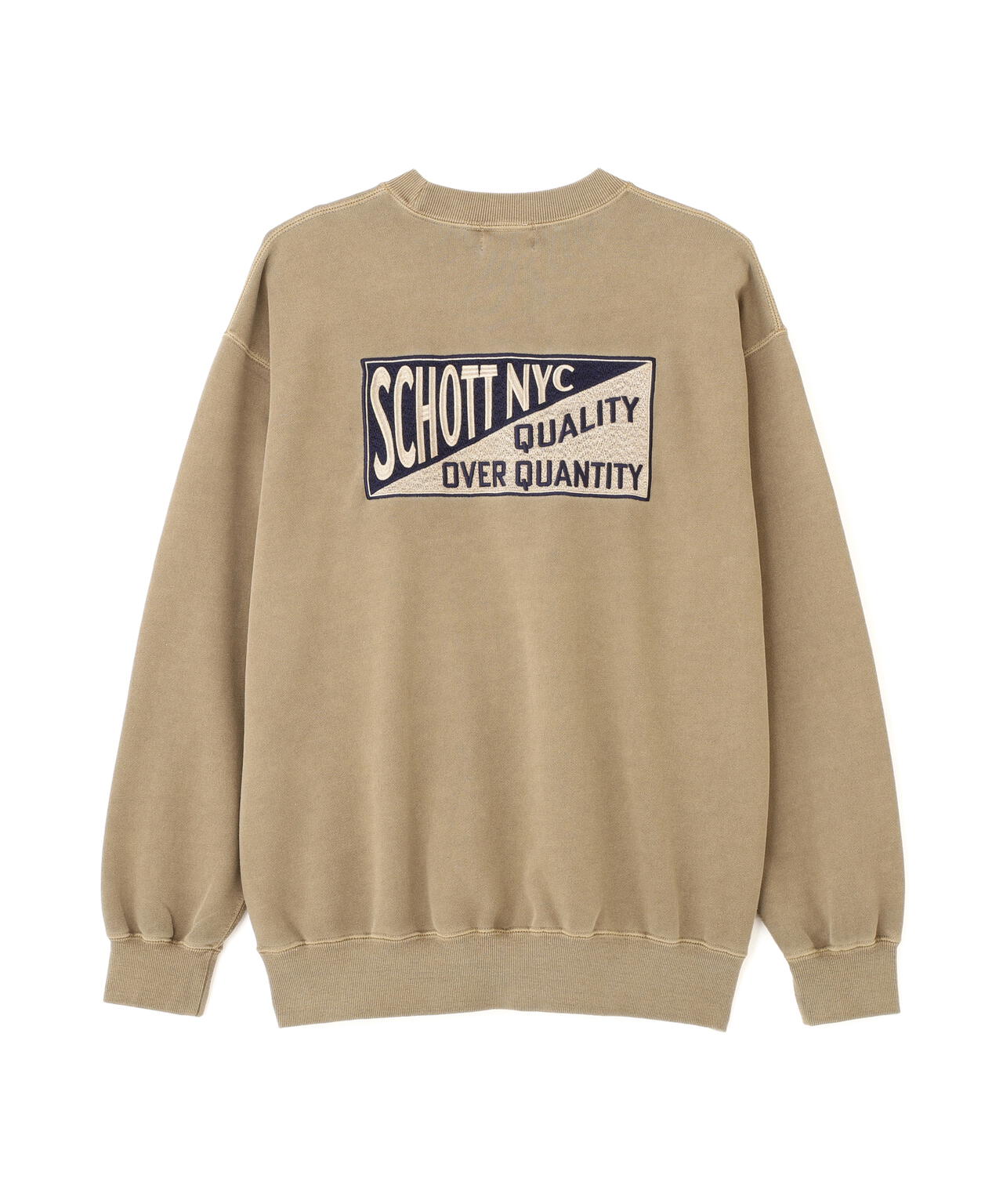CREW SWEAT SQUARE Schott N.Y.C. EMB./クルー 刺繍スウェット