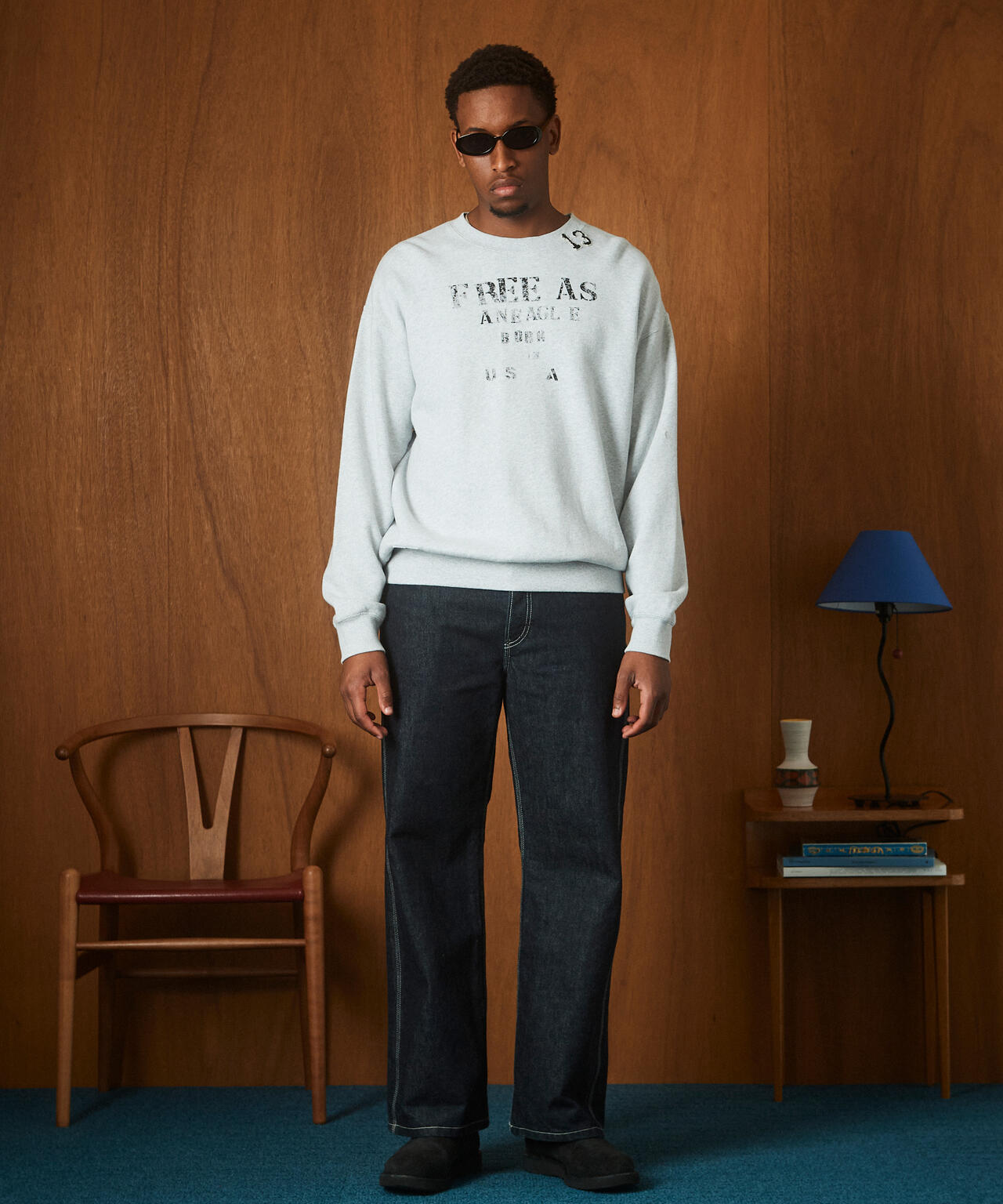 CREW SWEAT RANDOM STENCIL/クルー スウェット ランダム ステンシル