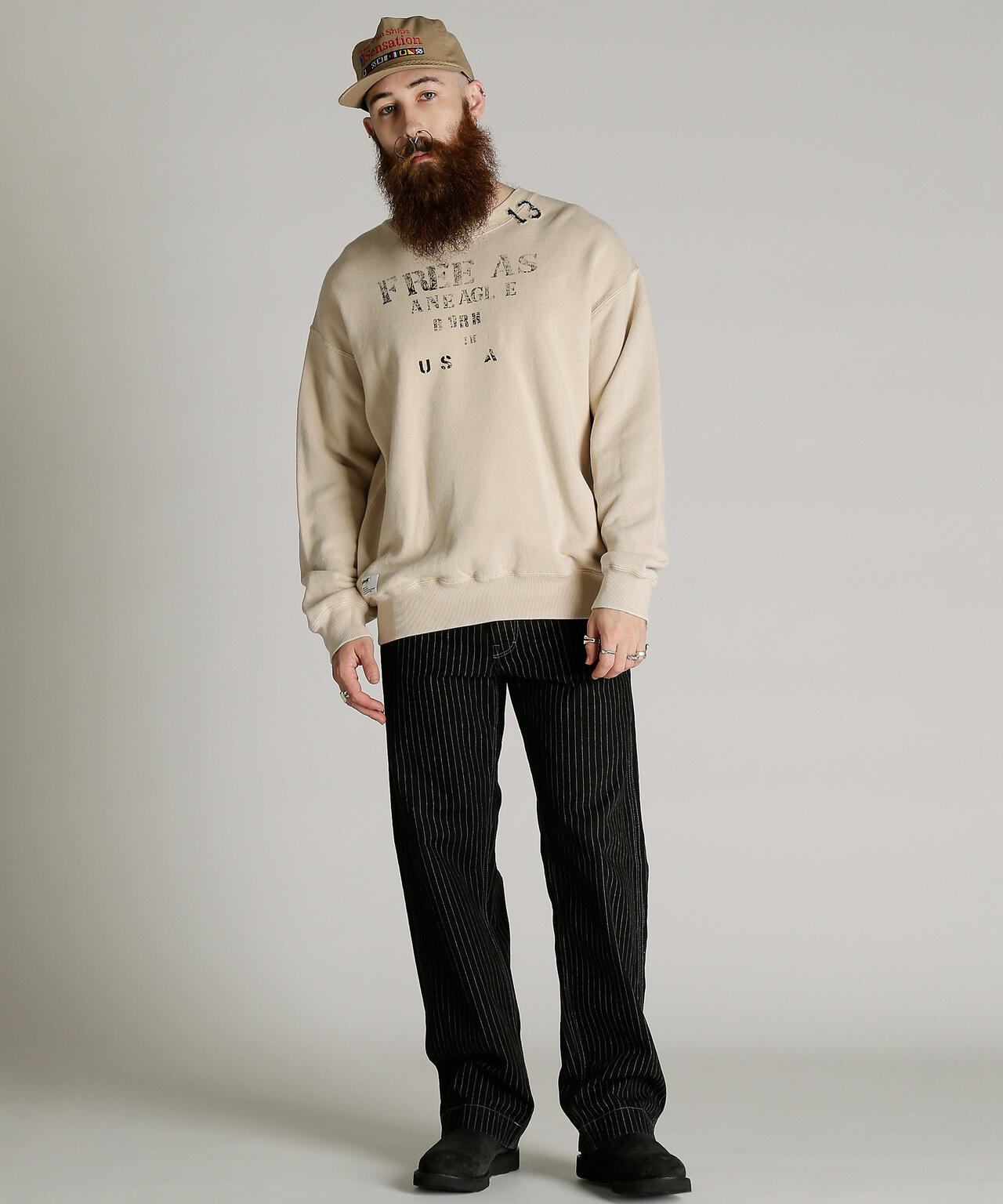 CREW SWEAT RANDOM STENCIL/クルー スウェット ランダム ステンシル