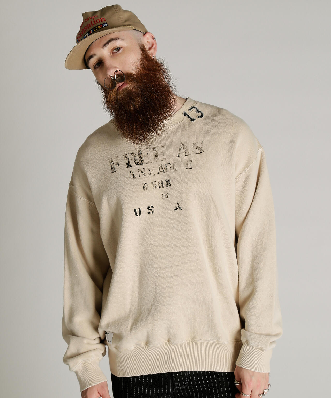CREW SWEAT RANDOM STENCIL/クルー スウェット ランダム ステンシル