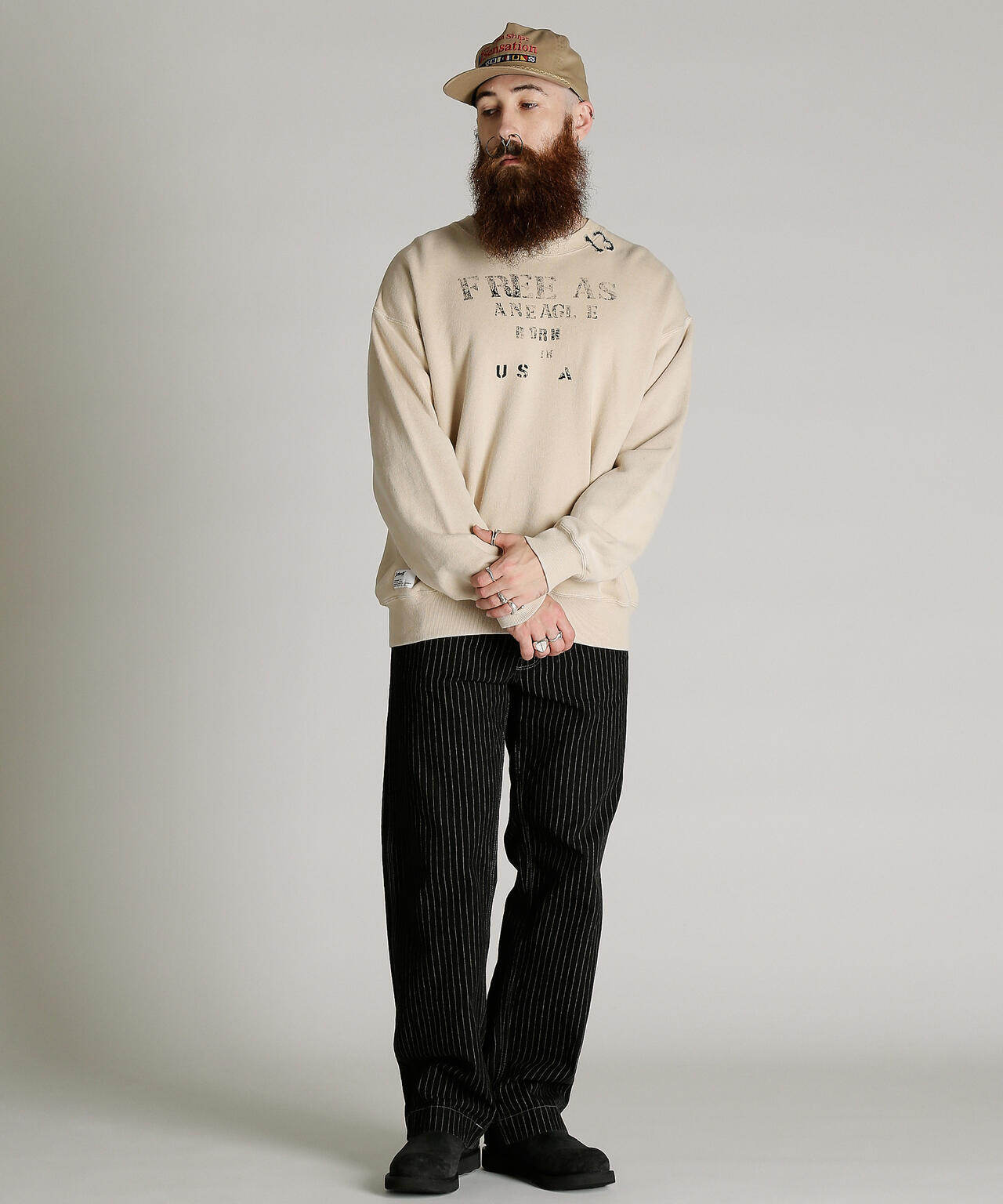 SHADOWS　スウェット CREW SWEAT RANDOM STENCIL/クルー スウェット ランダム ステンシル